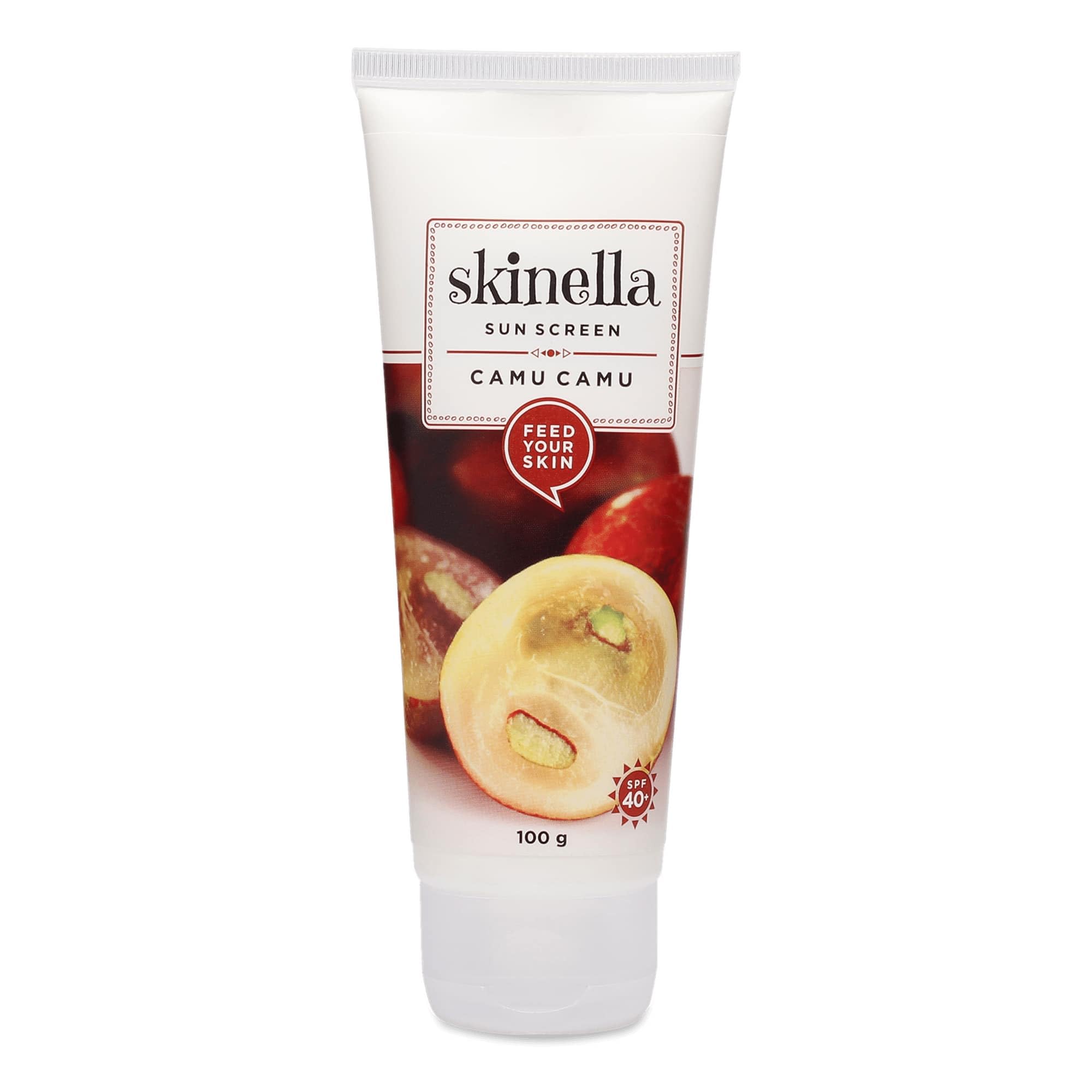 Skinella Camu Camu Sunscreen SPF 40 100g | NonGreasy Sun Protection Cream for Face & Body | Broad Spectrum Protection | Hydrati