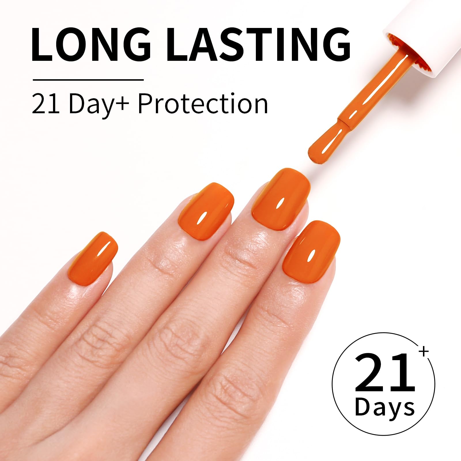Firedeep Neon Orange Gel Nail Polish Orange Nail Polish Uv/Led Soak Off Gel Polish For Autumn And Halloween 0.54 Fl Oz 1Pcs