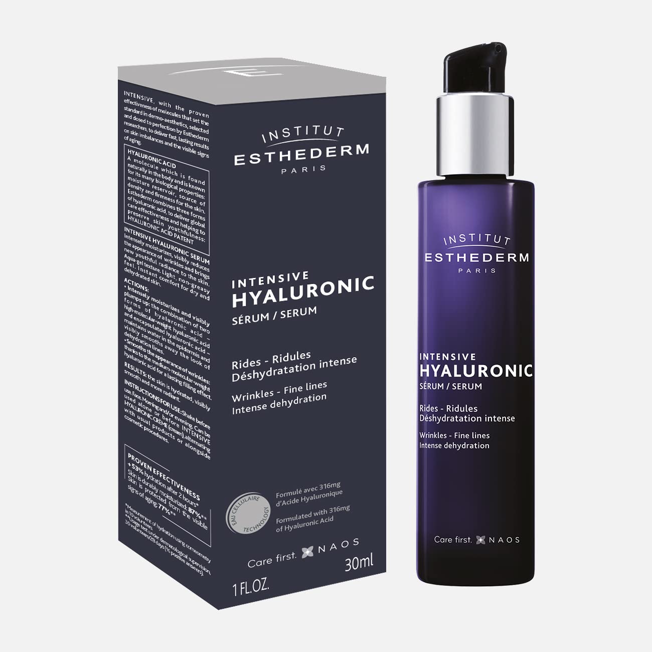 Institut Esthederm Intensive Hyaluronic Serum - Moisturizing for Wrinkles & Fine Lines - 1 Fl Oz