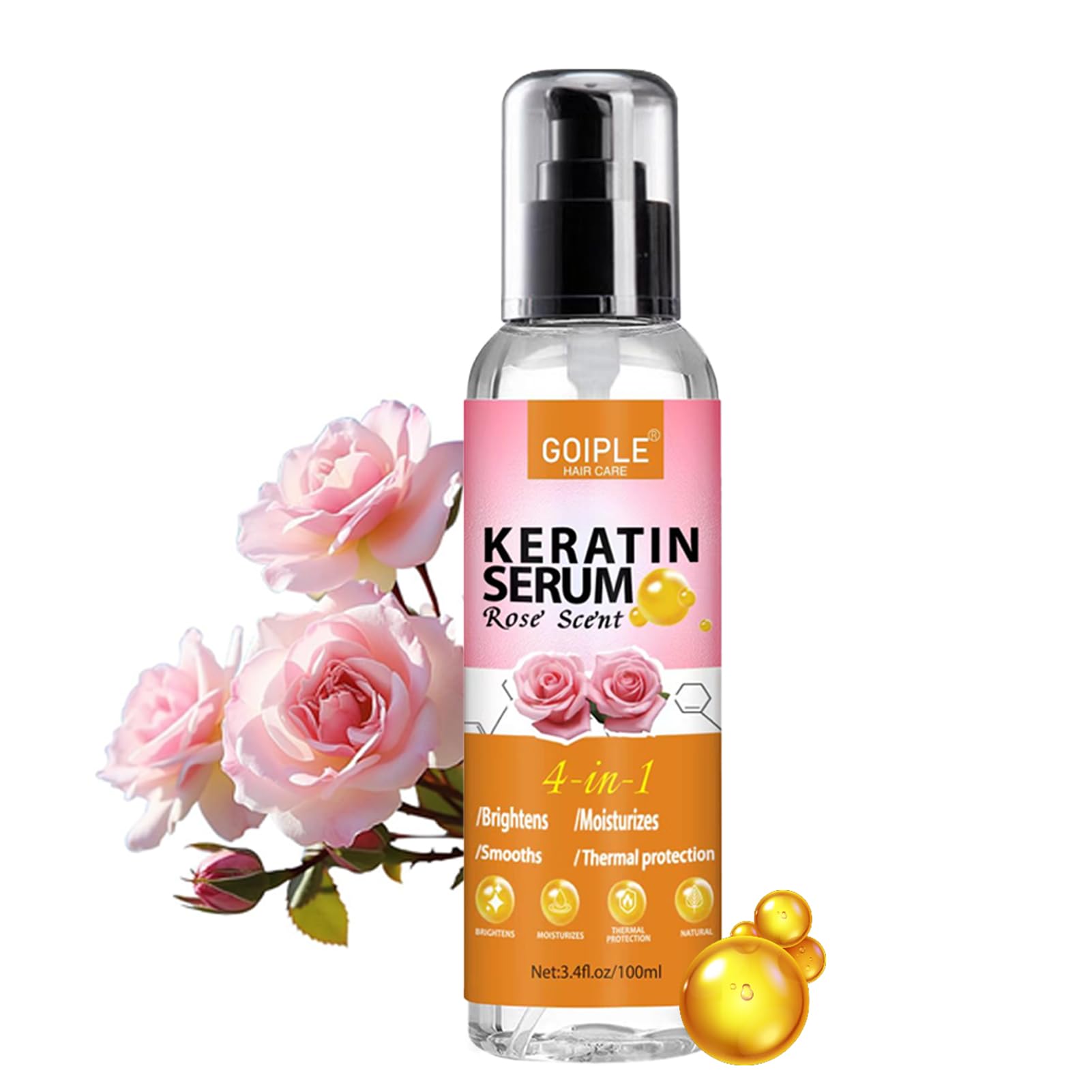 Keratin Protein Hair Serum Keratin Styling & Moisturizing Oil - Anti Frizz Control Nourishes & Repair Keratin Serum Oil for Dry 
