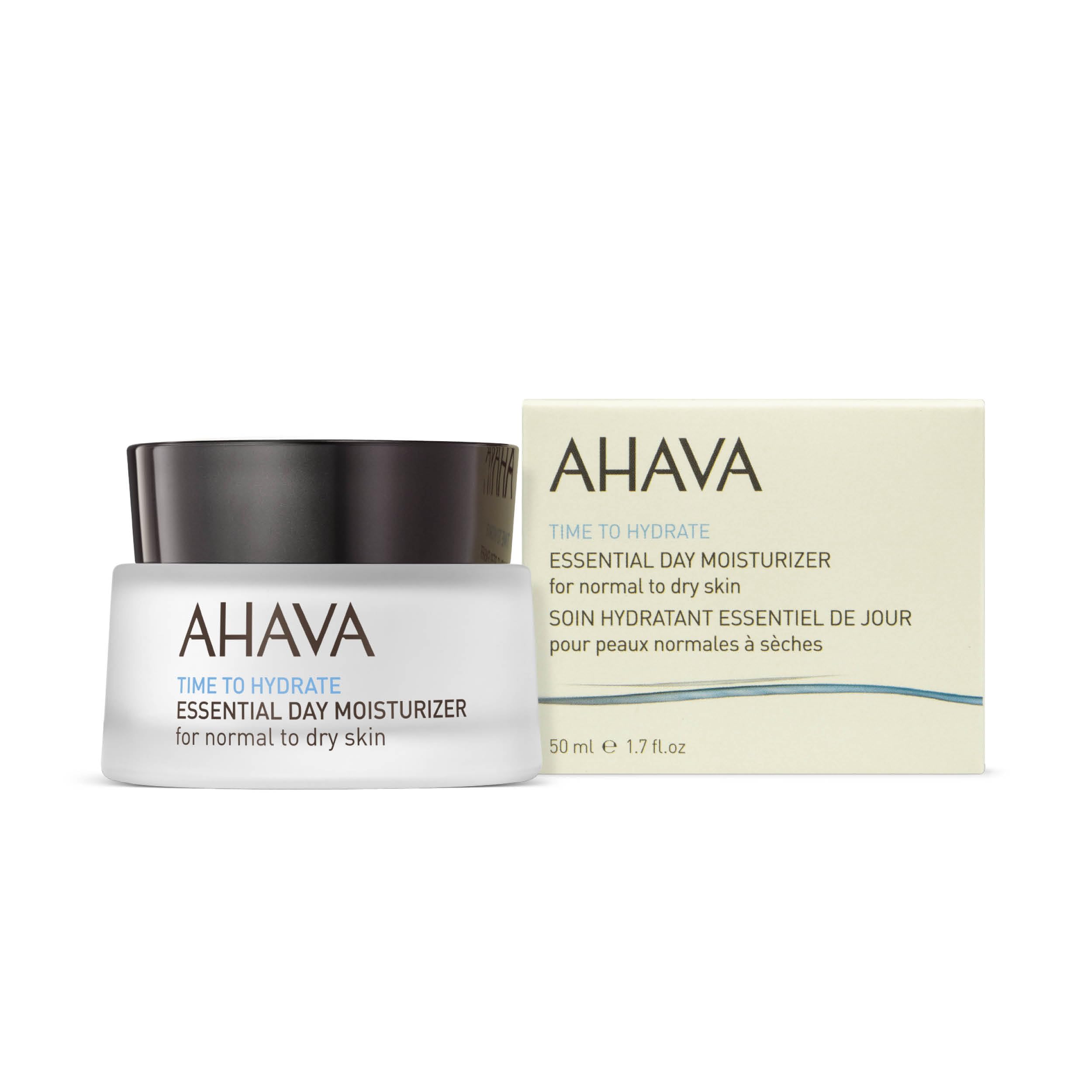 Ahava Essential Day Moisturizer, Normal To Dry Skin - Essential Daily Hydrating Facial & Neck Cream, Anti-Aging & Smoothing Effe