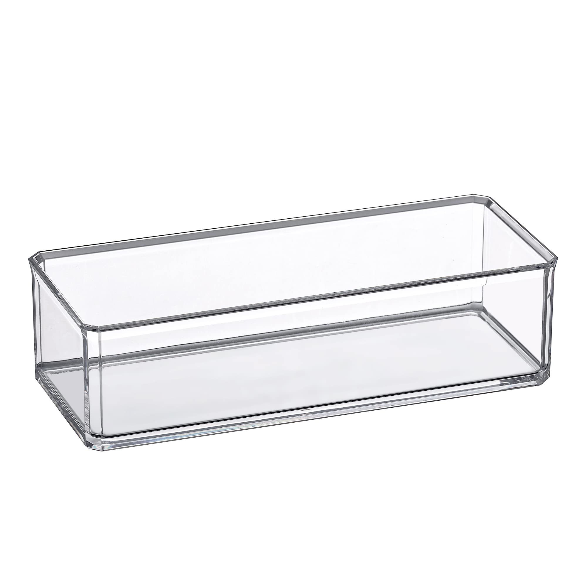 Amazing Abby - Glamour - Acrylic 1-Compartment Makeup Organizer, Transparent Plastic Lipstick Holder, Perfect Bathroom Vanity St