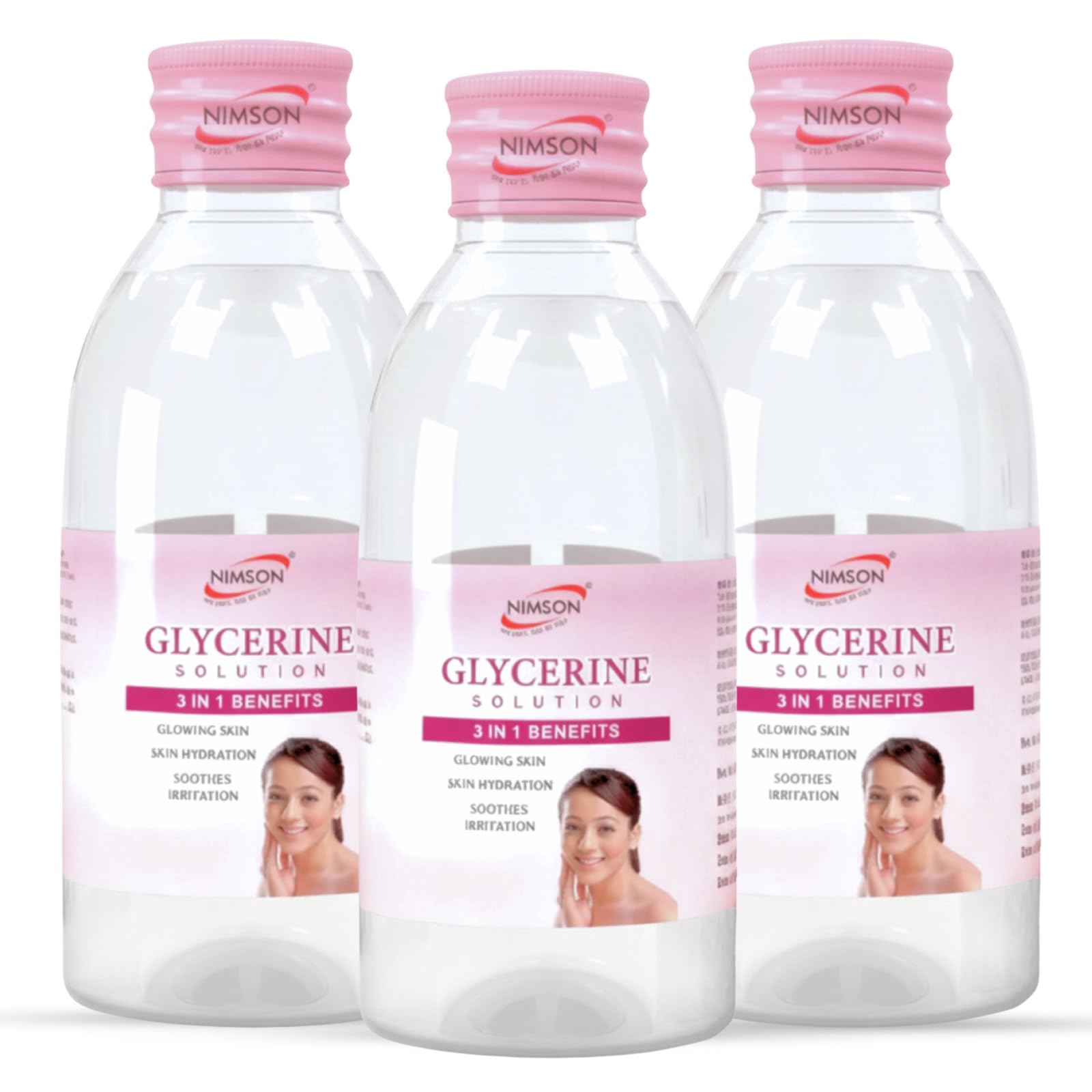 Nimson Pure Glycerine Solution For Skin & Face  Pack Of 3 (50Ml Each) | Natural Moisturizer & Cleanser For Dry, Glowing Skin Al
