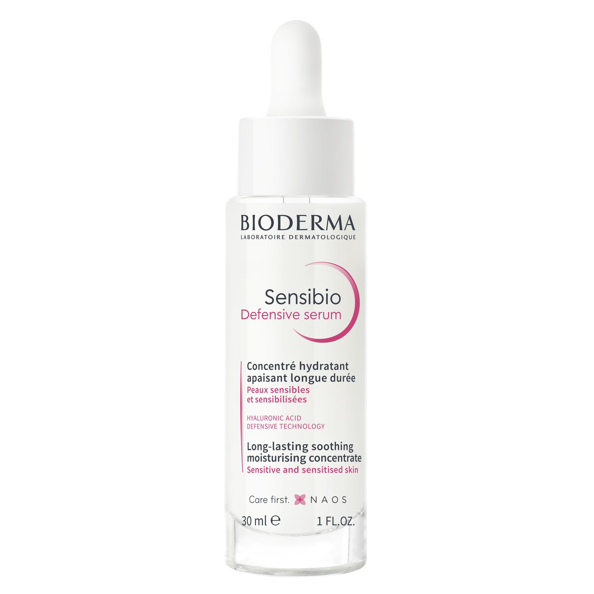 Bioderma Sensibio Defensive Serum 30ml - Long-lasting Soothing Moisturizer, White, 1 Fl Oz