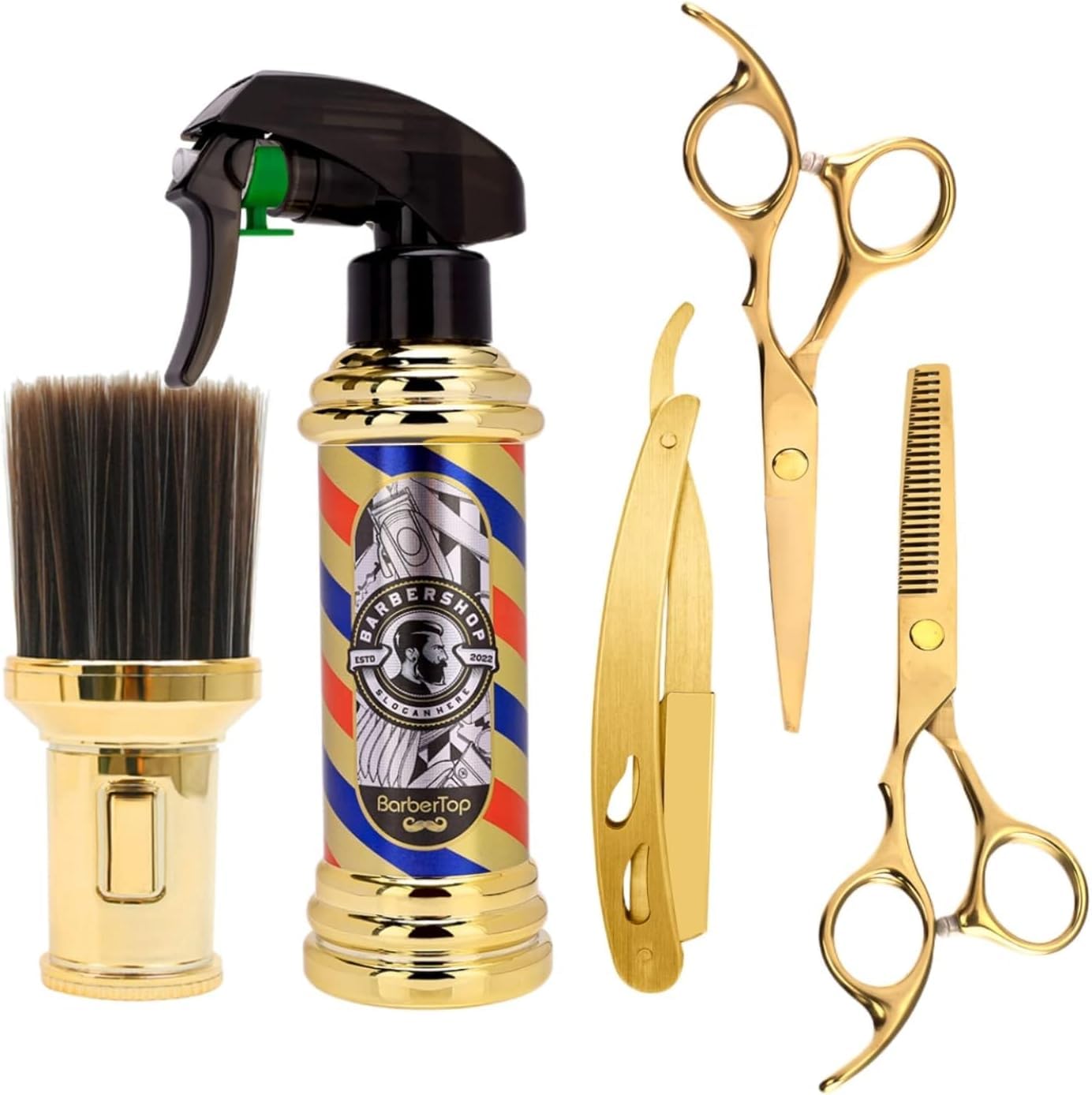 ZIBARBER Hair Cutting Scissors Set Hair Shears Professional with Hair Cutting Comb and hair thinning scissors, 6inch Barber Scis