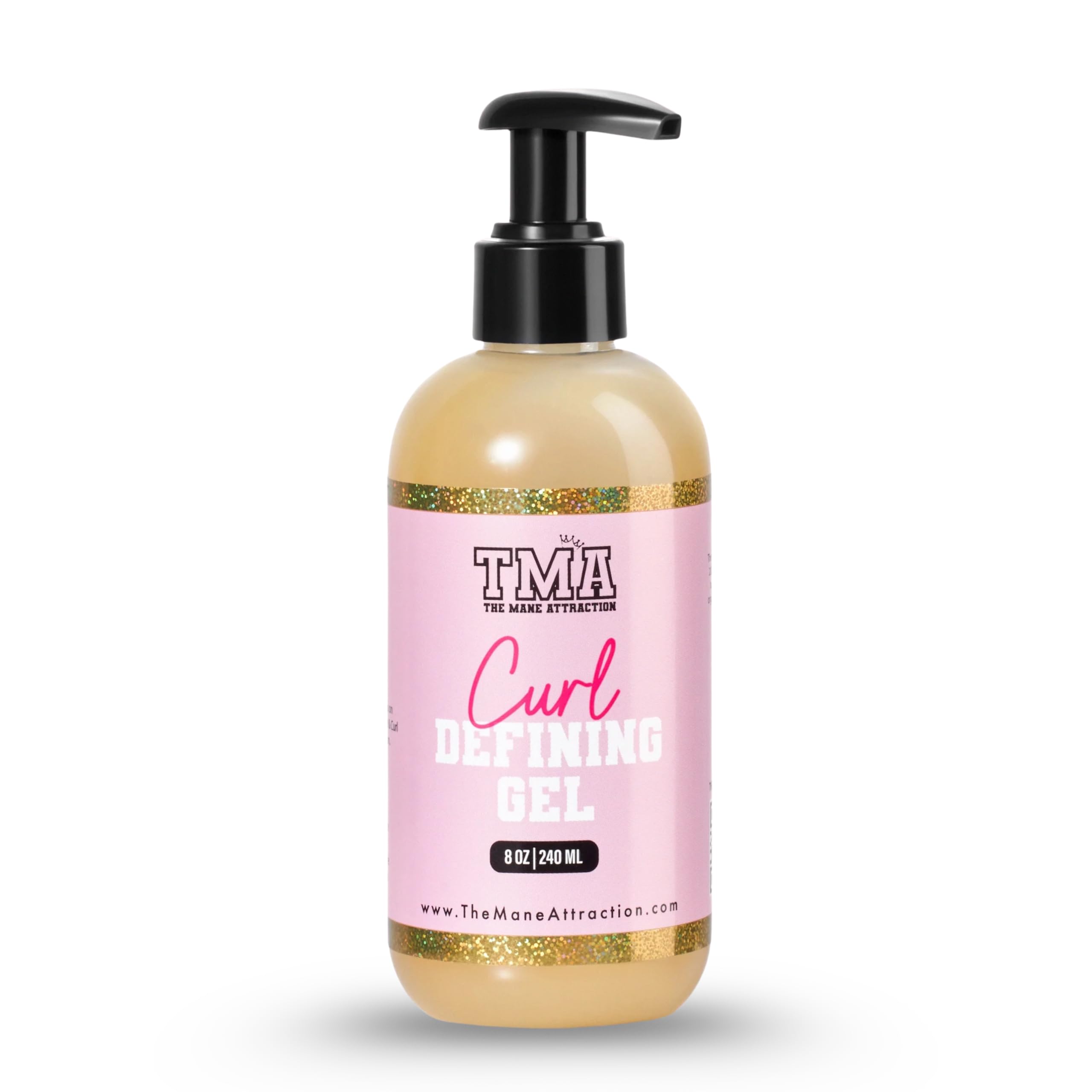 The Mane Attraction Curl Defining Gel  Lightweight NoFlake Hold for Curly & Wavy Hair  Frizz Control & Moisture with Honey & 