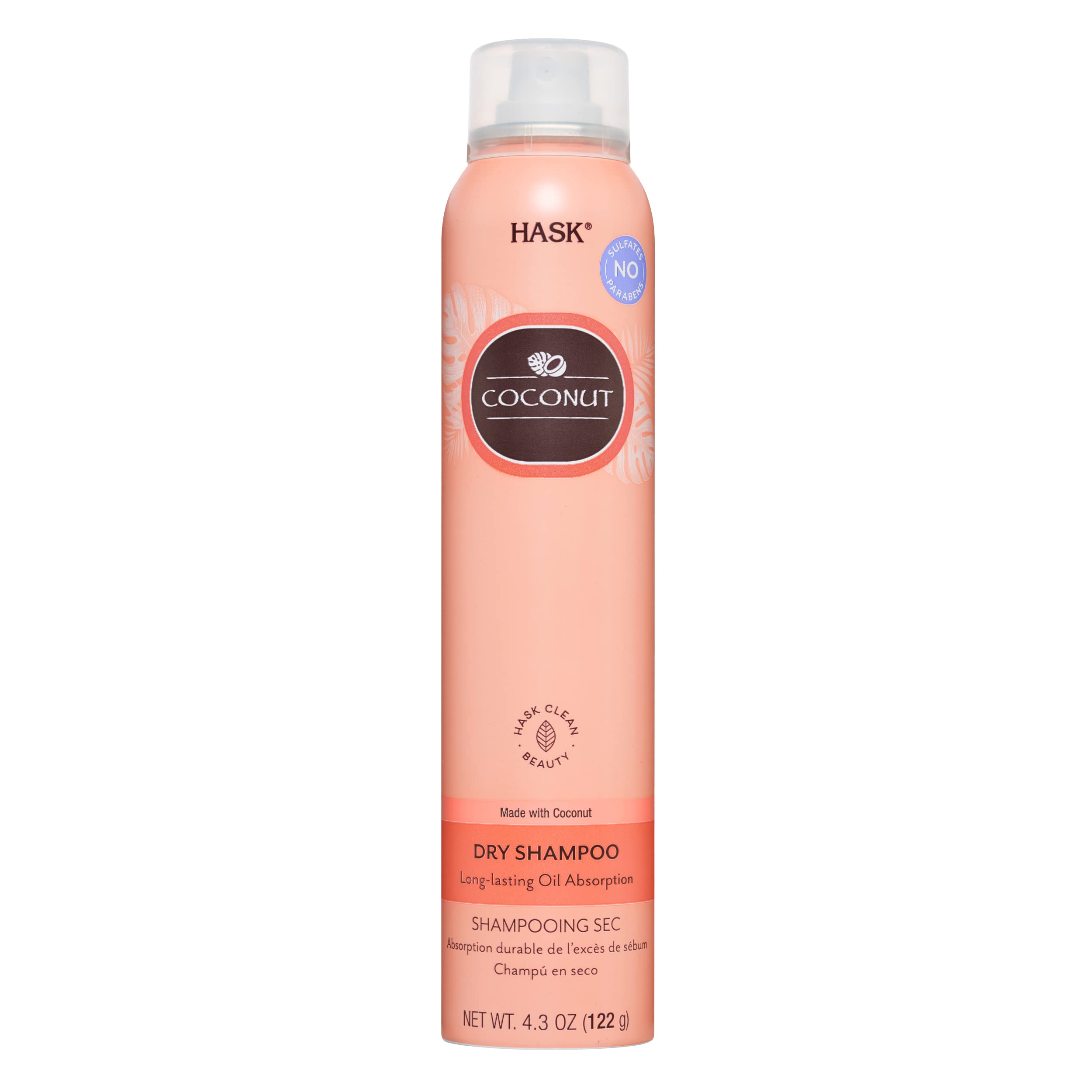 HASK Coconut Nourishing Dry Shampoo Kits for all hair types, aluminum free, no sulfates, parabens, phthalates, gluten or artific