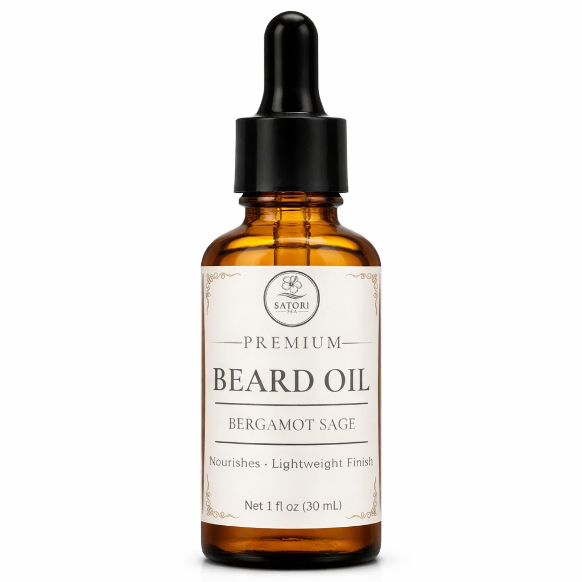 Satori Sea Beard Oil for Men  Softens, Hydrates & Reduces Itch & Beardruff  Natural Beard Conditioner  Multiple Scents  1 oz