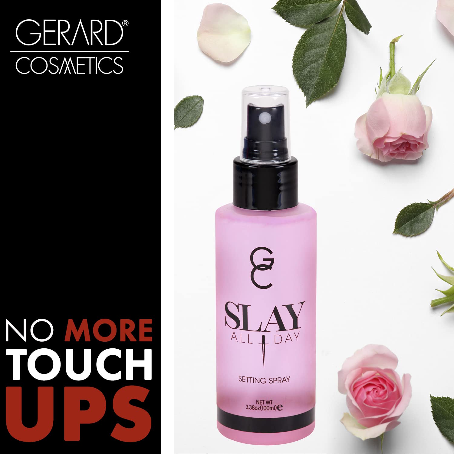 Gerard Cosmetics Slay All Day Makeup Setting Spray | Rose Scented | Matte Finish With Oil Control | Cruelty Free, Long Lasting F
