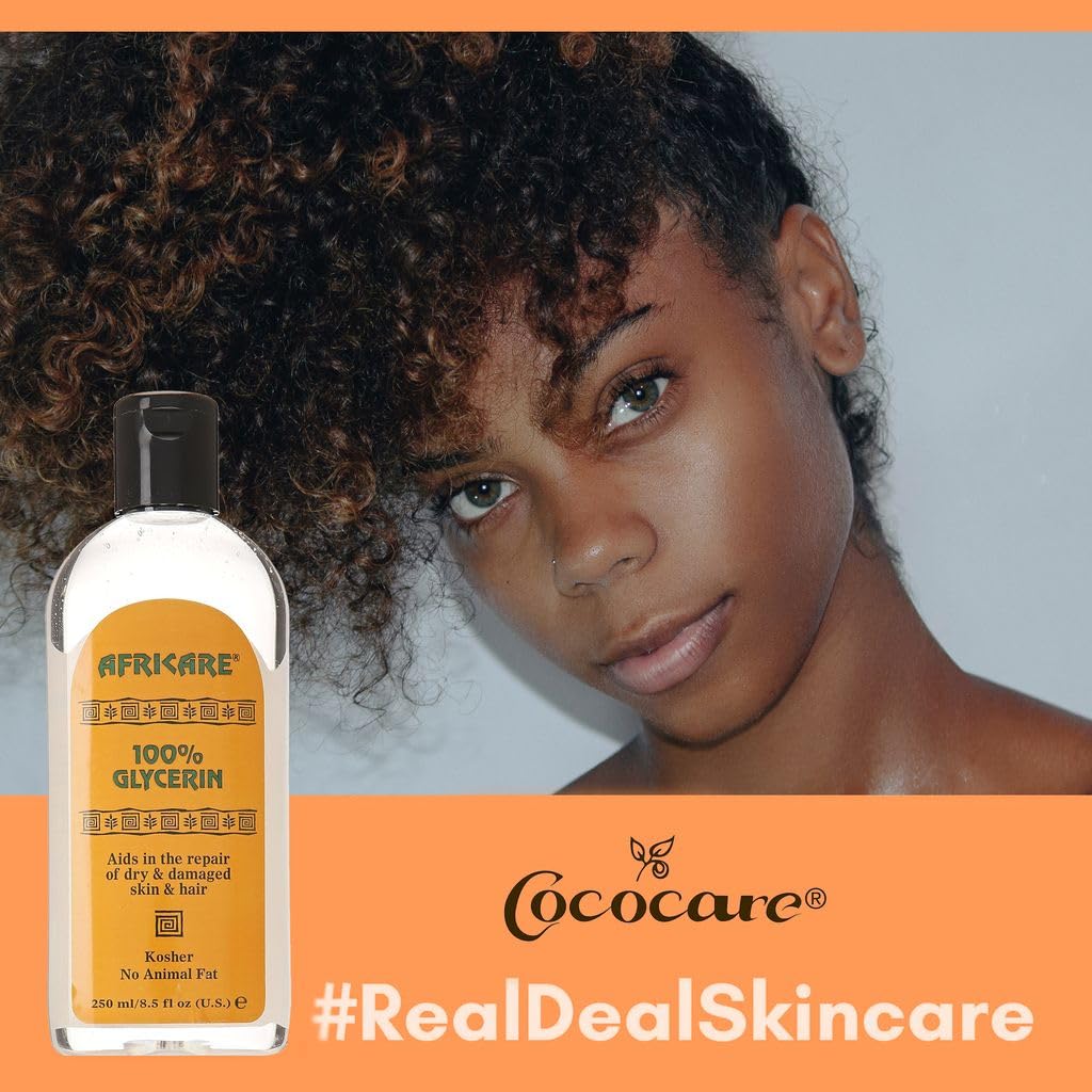 Cococare Africare 100% Glycerin 8.5 Oz - 100% Pure Organic Glycerin for Skin and Hair