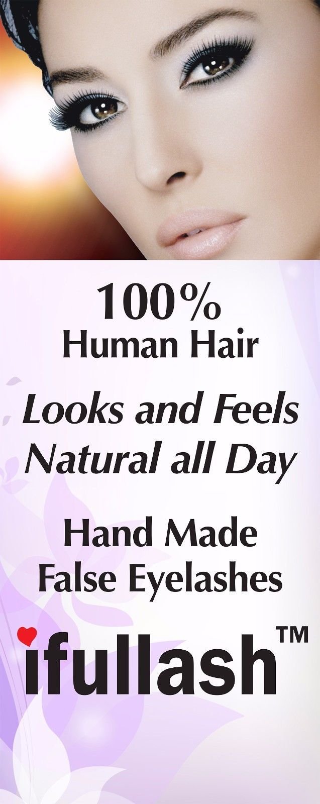 #301, 12 Pairs Ifullash 100% Human Hair Eyelashes