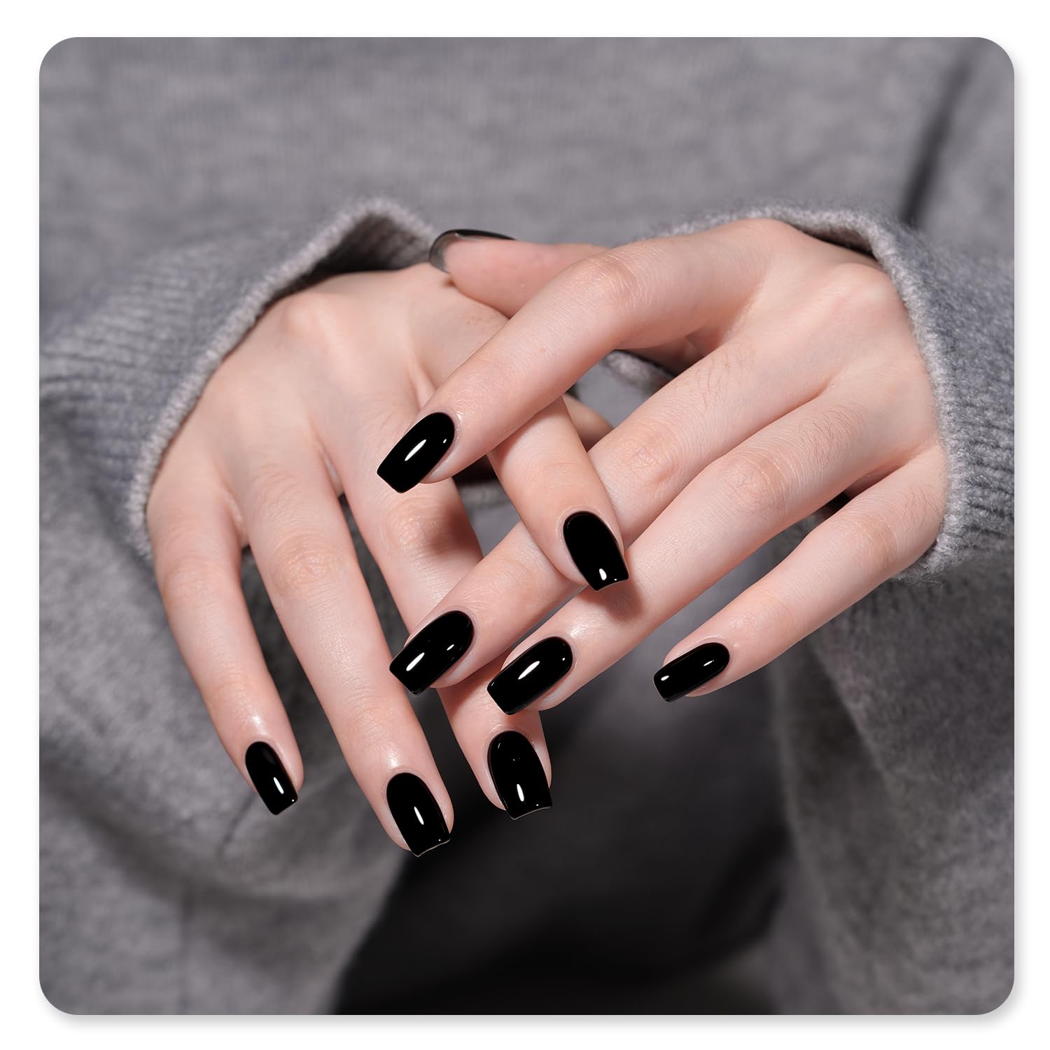 Gaoy Black Gel Nail Polish, 16Ml Soak Off Gel Polish, Uv Light Cure For Nail Art Diy Manicure At Home, 2026 Flawless Black
