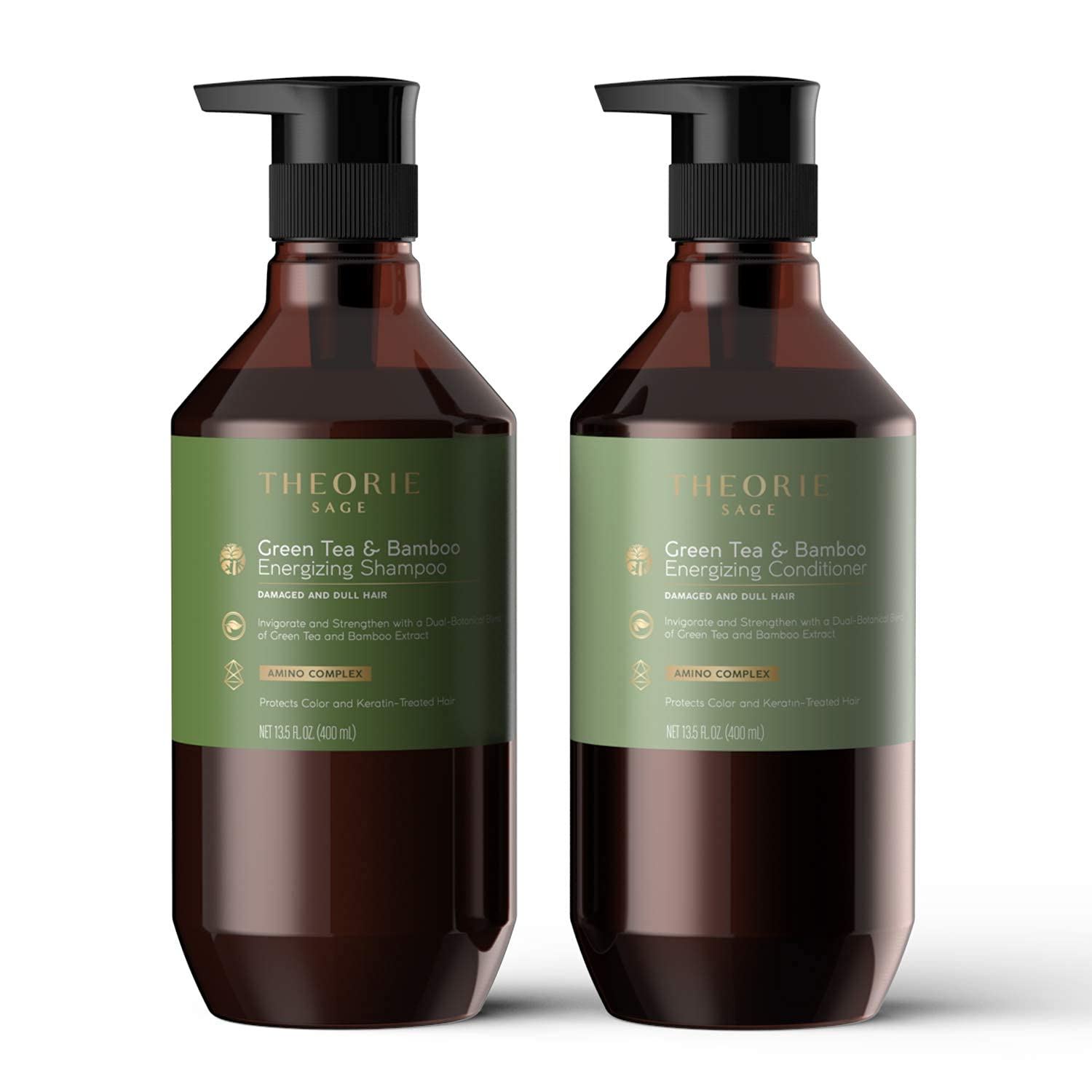 Theorie Green Tea And Bamboo - Energizing Shampoo - Invigorate & Strengthen, Irresistible Scent Of Green Tea, Jasmine, Amber & C