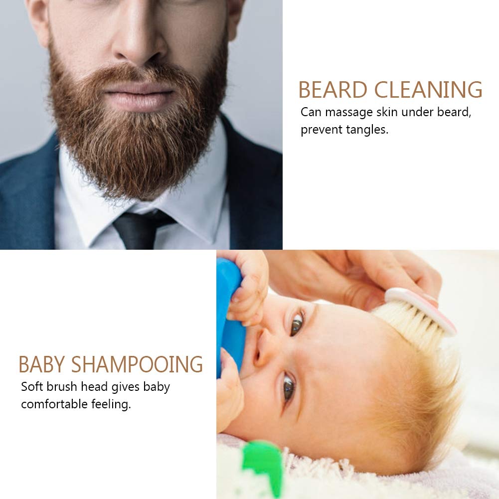 Sonew Goat Hair Brush, Oblong Wooden Handle Retro Oil Head Brush with Non Slip Eco Friendly Hairbrush for Men Women Baby Oily Ha