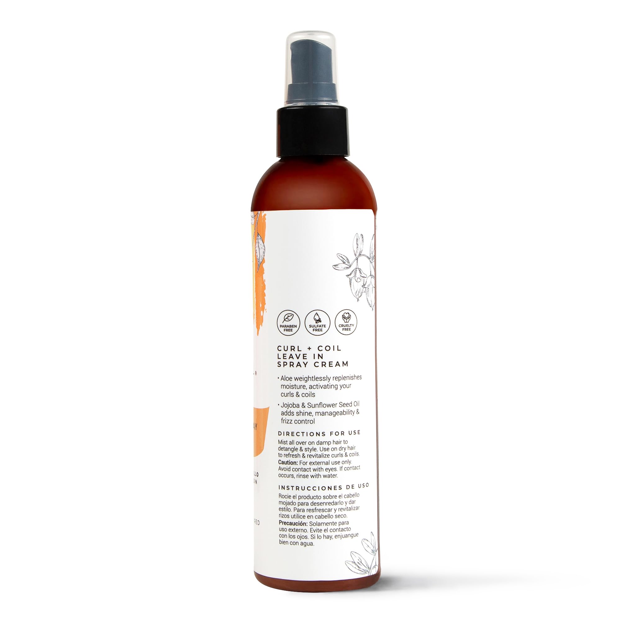 Cibu Leave-In Spray Cream For Curls, Coils & Waves - Moisturizes & Strengthens With Improved Texture | Revitalizes & Activates F