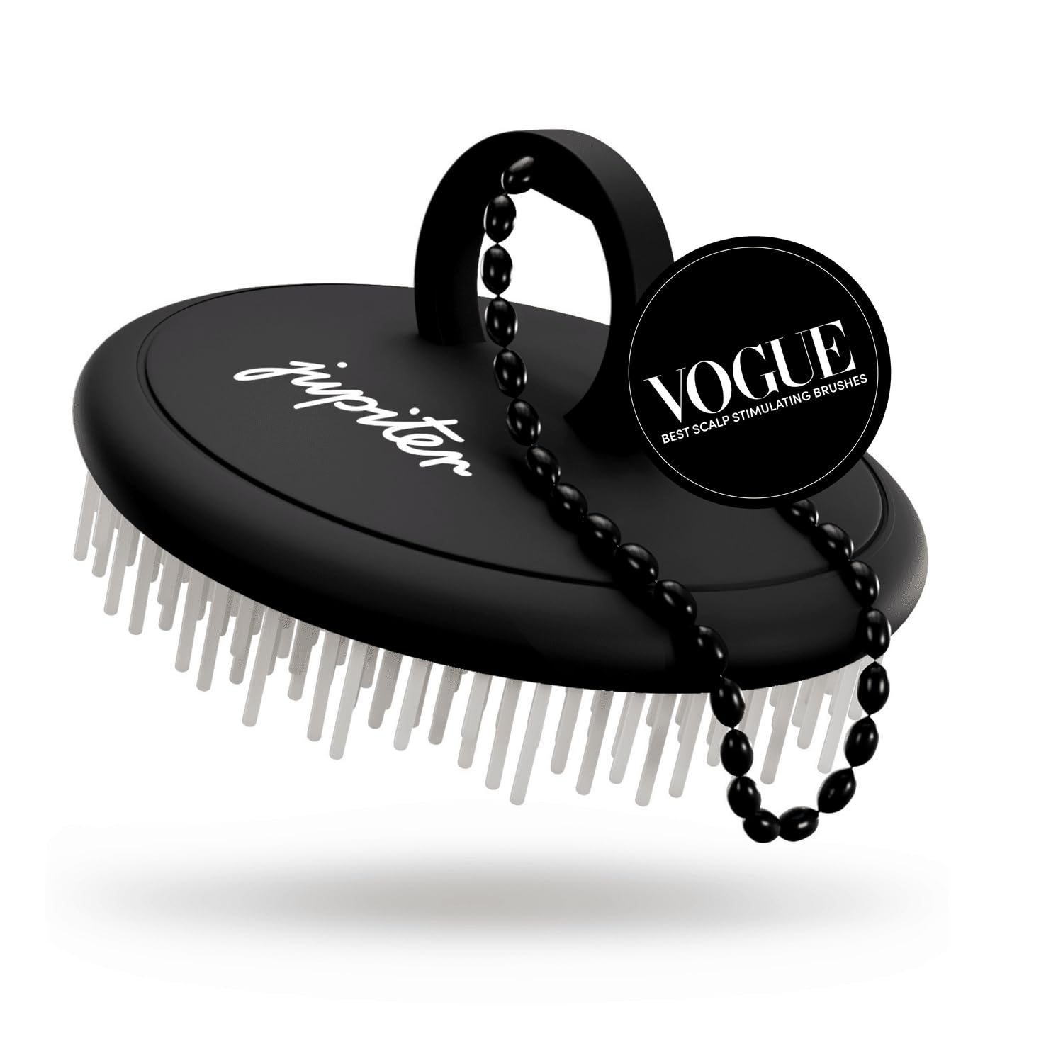 Jupiter Detangling Scalp Scrubber/ Exfoliator Brush - For Wet or Dry Hair - Removes Dandruff & Build-Up - Supports Circulation -