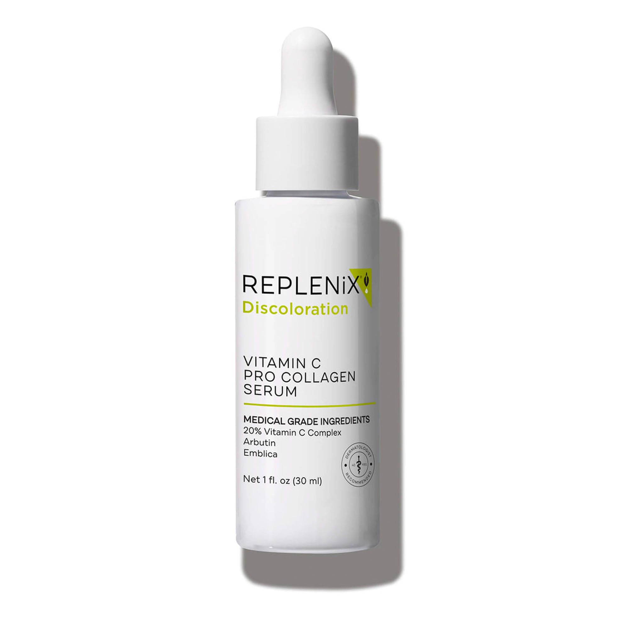 Replenix Vitamin C Pro Collagen Serum, Brightening Anti-Aging Face Treatment with Medical-Grade Antioxidants for Skin Discolorat