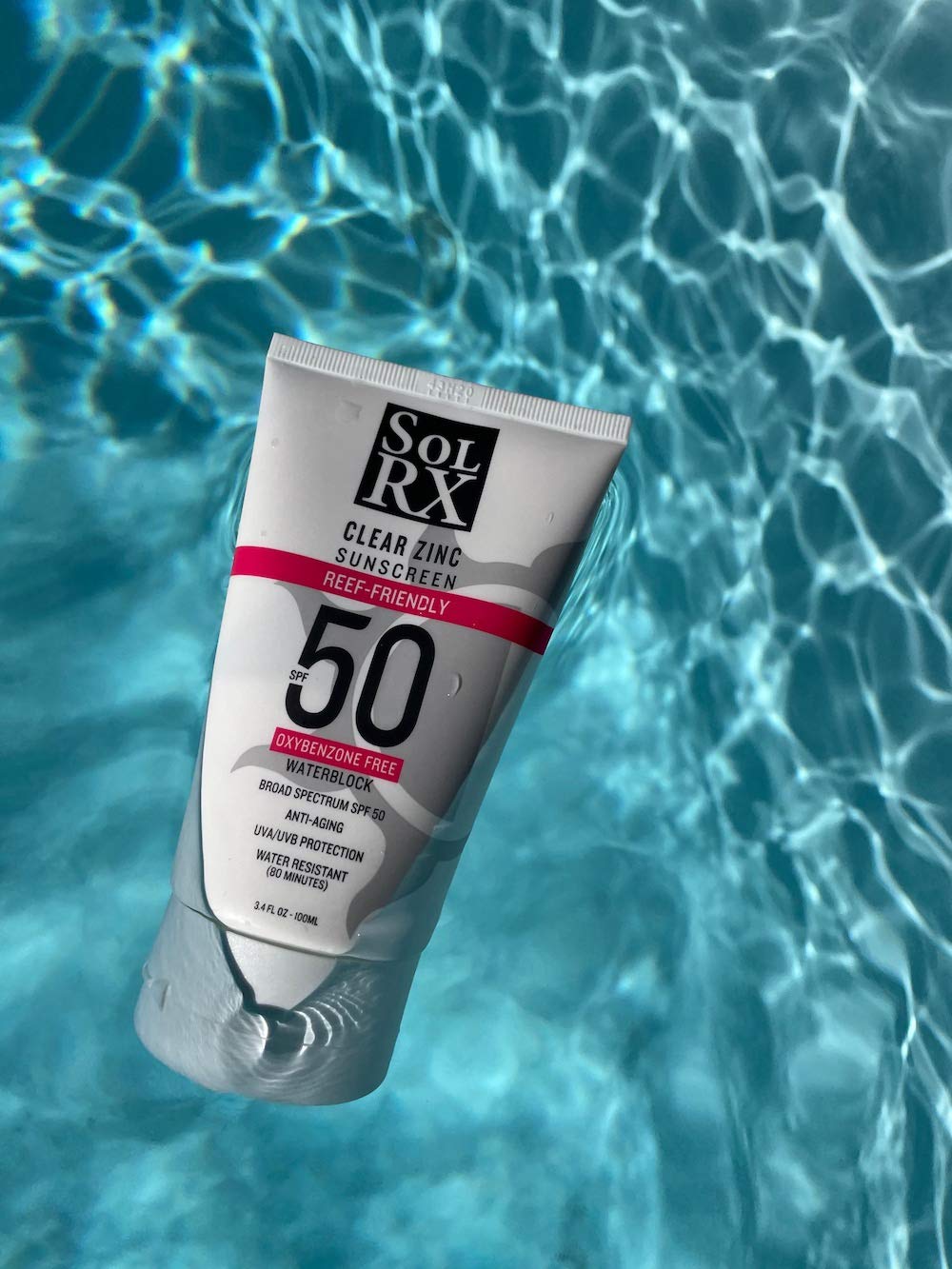 Solrx Mineral+ Spf 50 Sunscreen - Zinc Oxide Sunscreen, Water Resistant Sunscreen, Reef Safe Sunscreen, Broad Spectrum Sunscreen