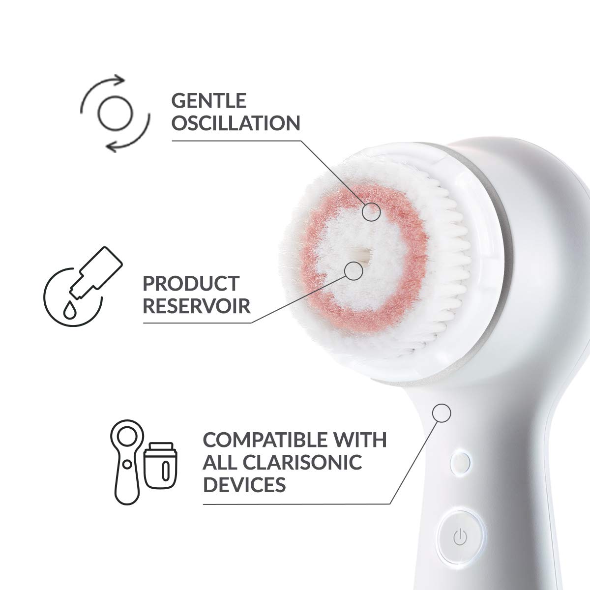 Clarisonic Radiance Facial Cleansing Brush Head Replacement | Skin Brightening Face Brush For Dull Skin | Suitable for Sensitive