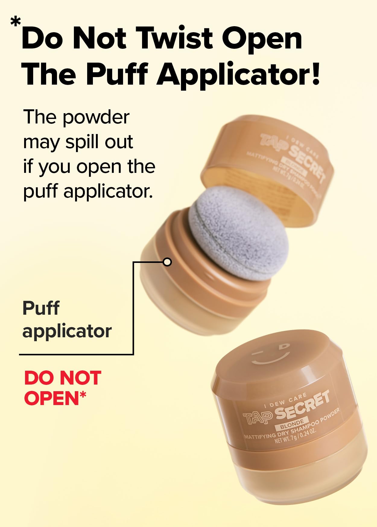 I Dew Care Dry Shampoo Powder - Tap Secret Blonde | With Betaine, Black Ginseng, Non-Aerosol, Benzene-Free, Mattifying Root Boos