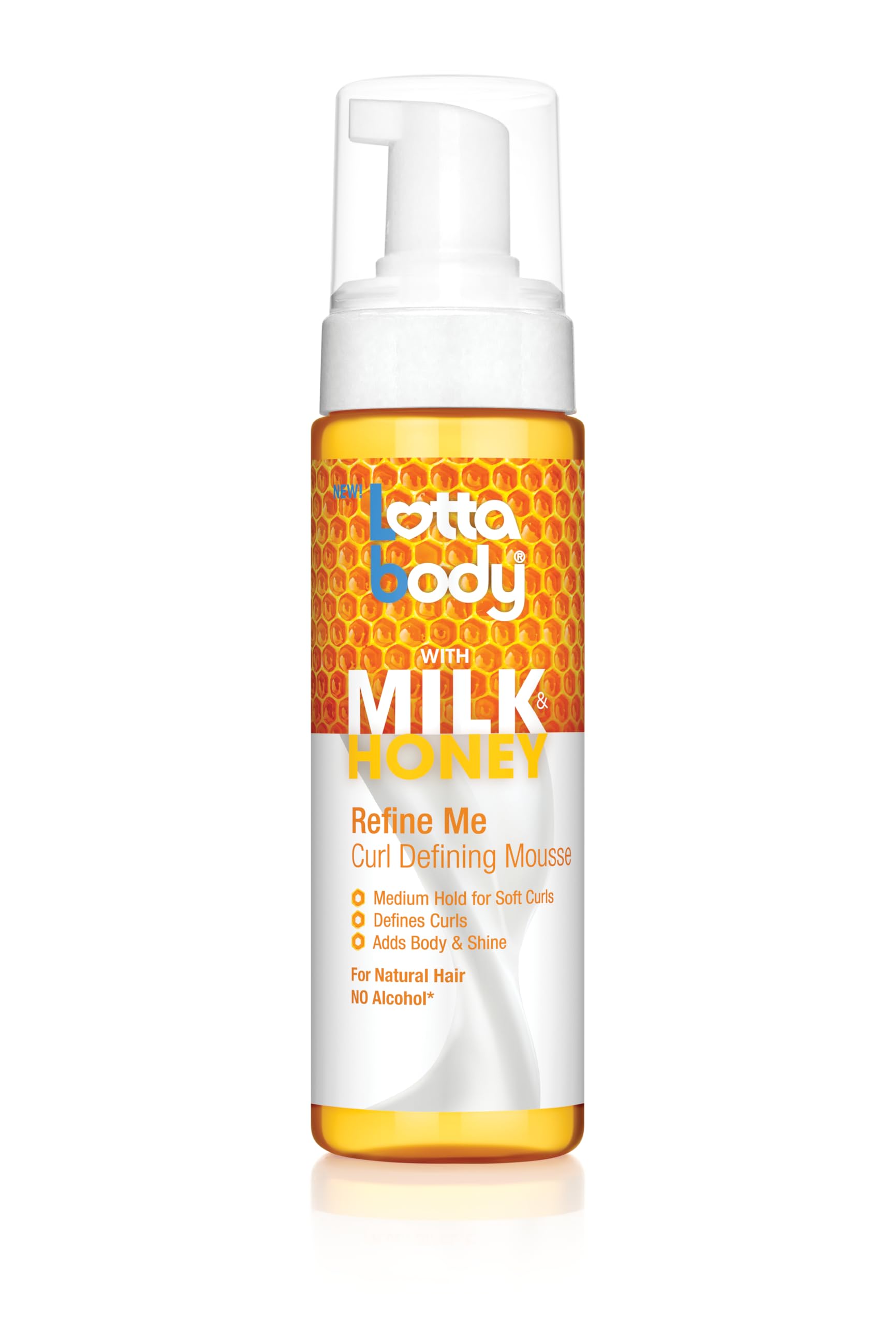 Lottabody, Refine Me Curl Defining Mousse, Medium Hold For Soft Curls, Moisturizes, Controls Frizz, 7 Fl Oz