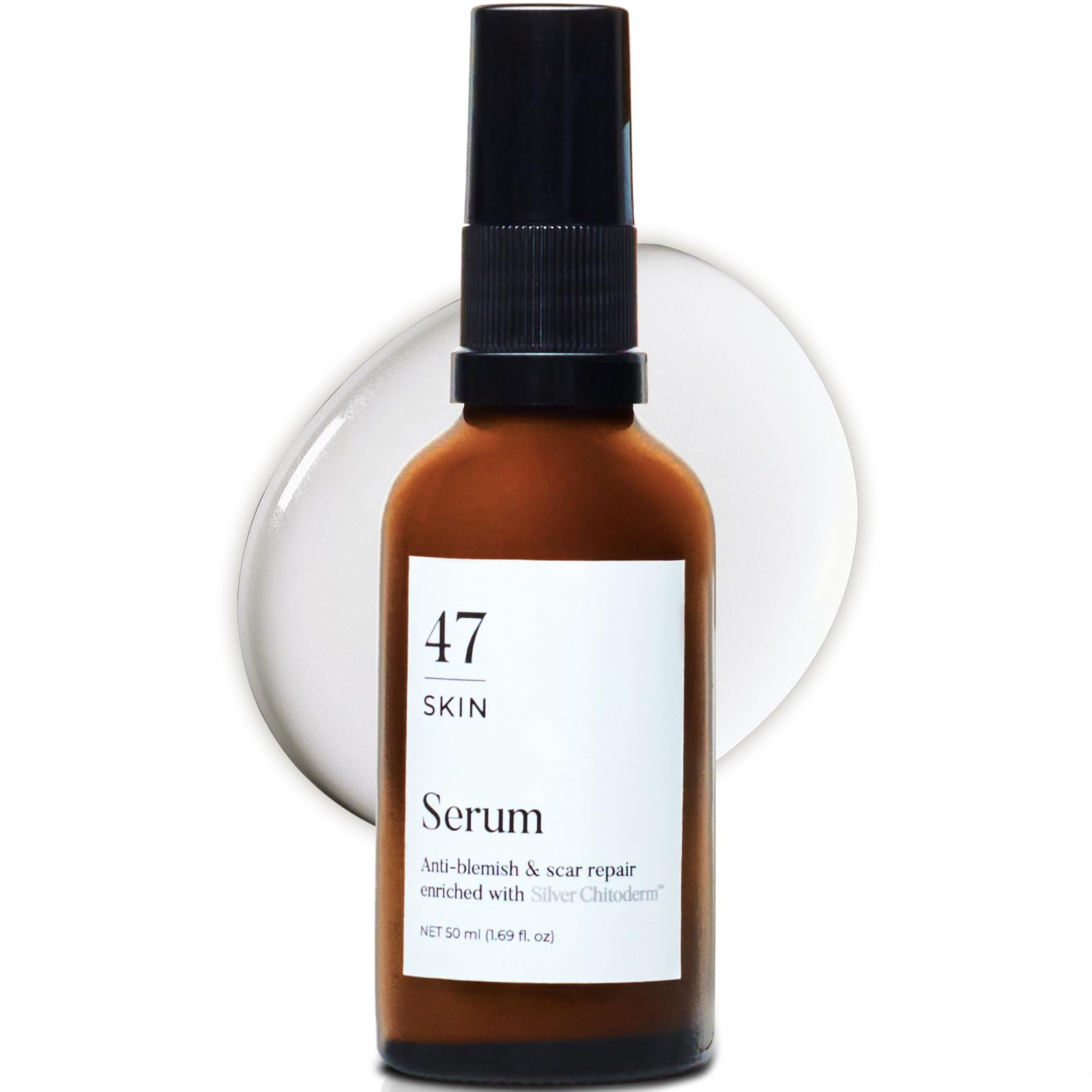 47 Skin Hydrating Face Serum for clearing Acne and Scars, Anti-Blemish & Scar Repair Serum Skincare Treatment with Silver chitod