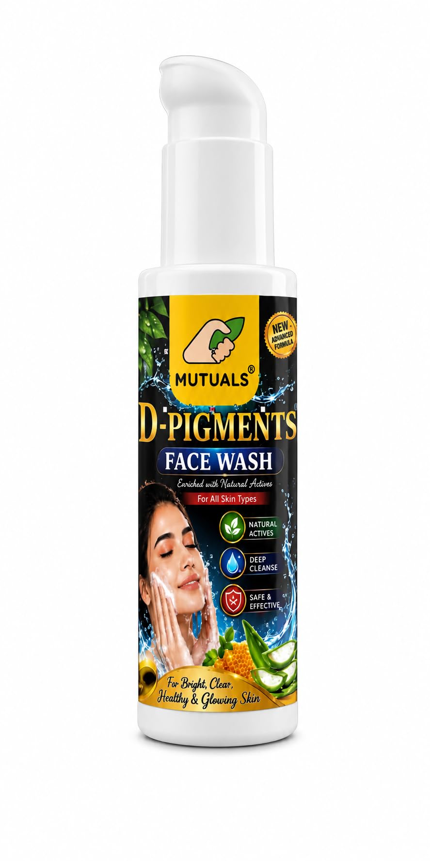 Mutuals DPigments Face Wash 100Ml | Helps Reduce Pigmentation & Dark Spots | Deep Cleansing Face Wash For Glowing Skin | Herbal
