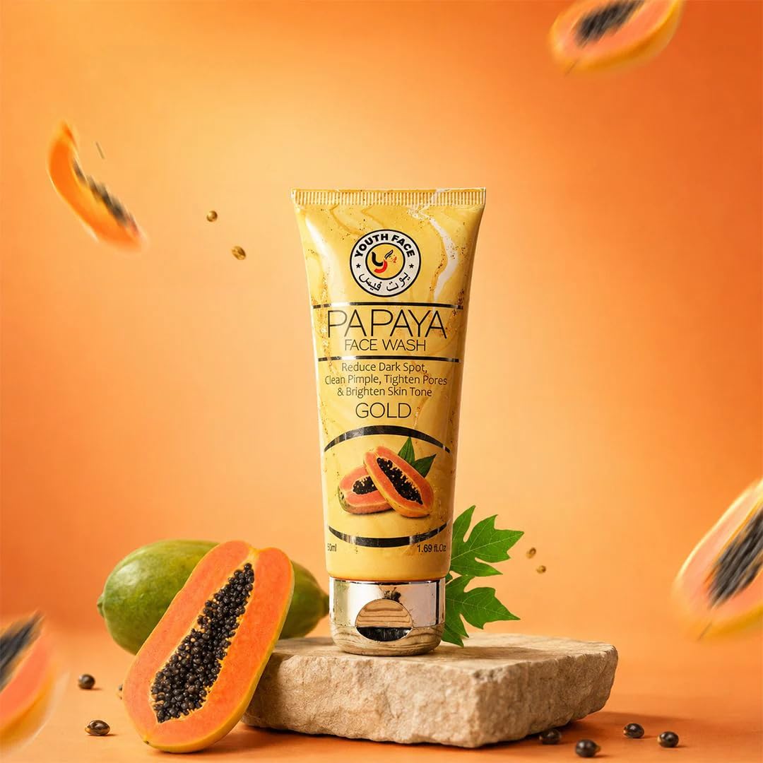 Youthface Papaya Face Wash 50 Ml | Brightening & Deep Cleansing Face Cleanser