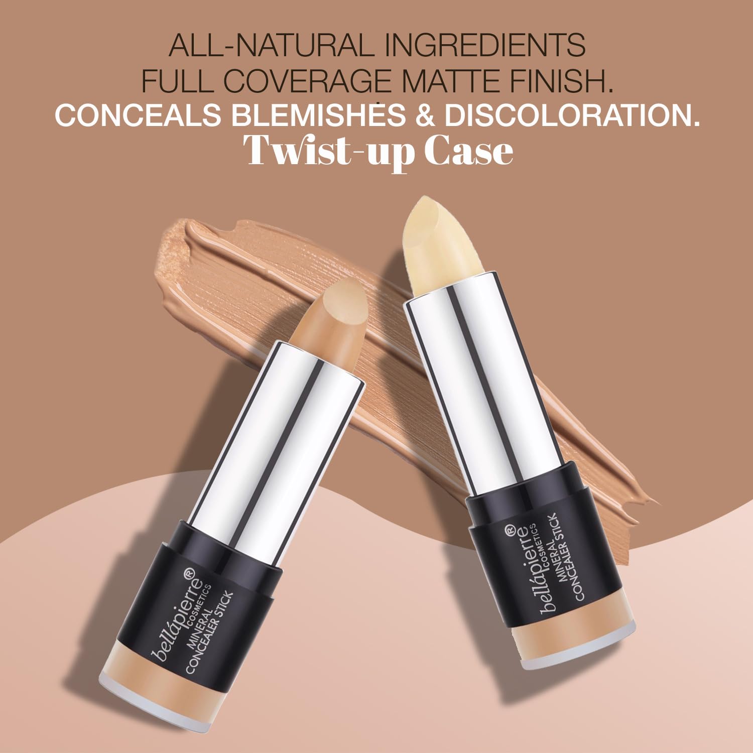 bellapierre Mineral Concealer Stick | Easy to Blend Natural Wax Matte Makeup | Hides Acne, Discoloration & Blemishes | Non-Toxic