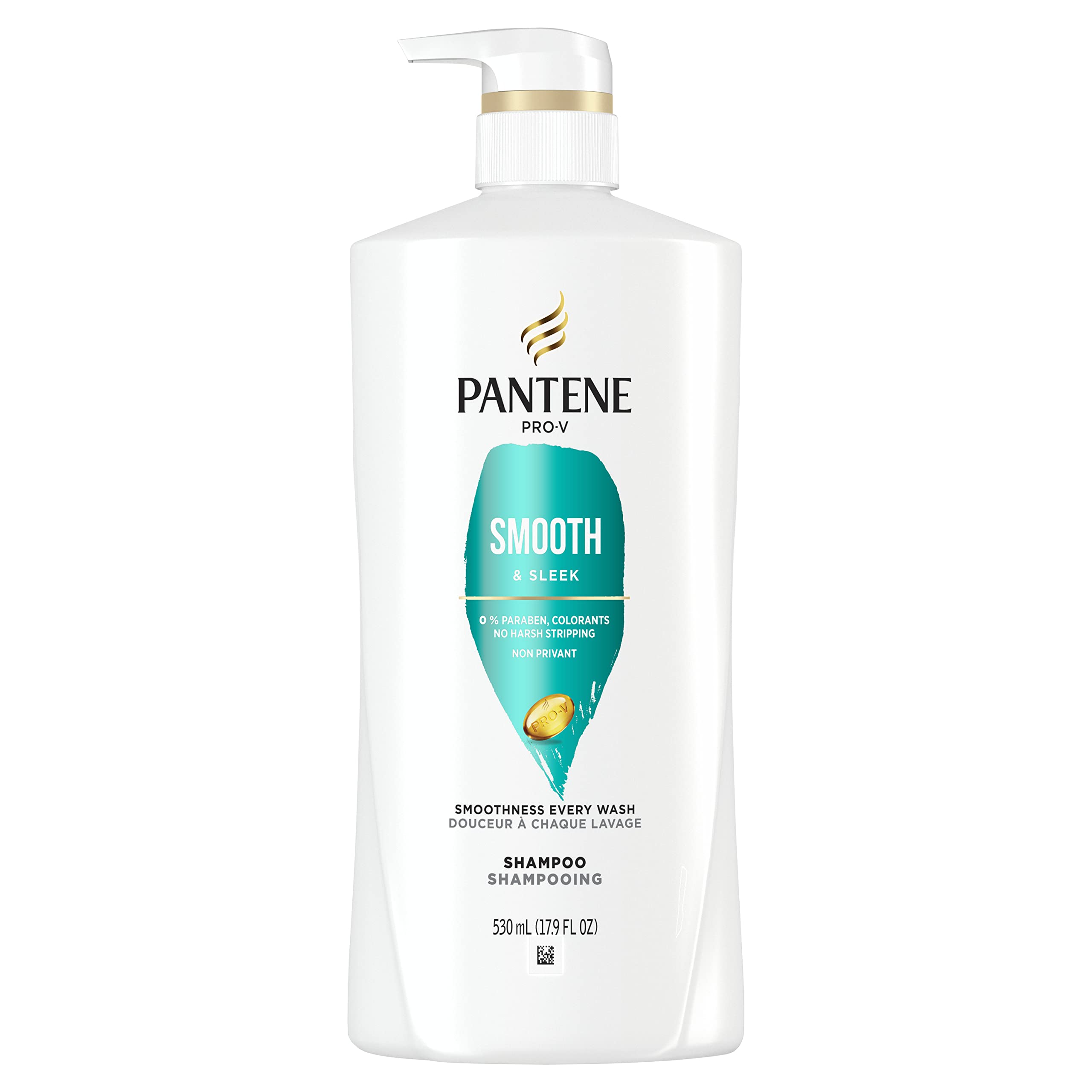 Pantene ProV Smooth and Sleek Shampoo 17.6 fl oz Pump Bottle