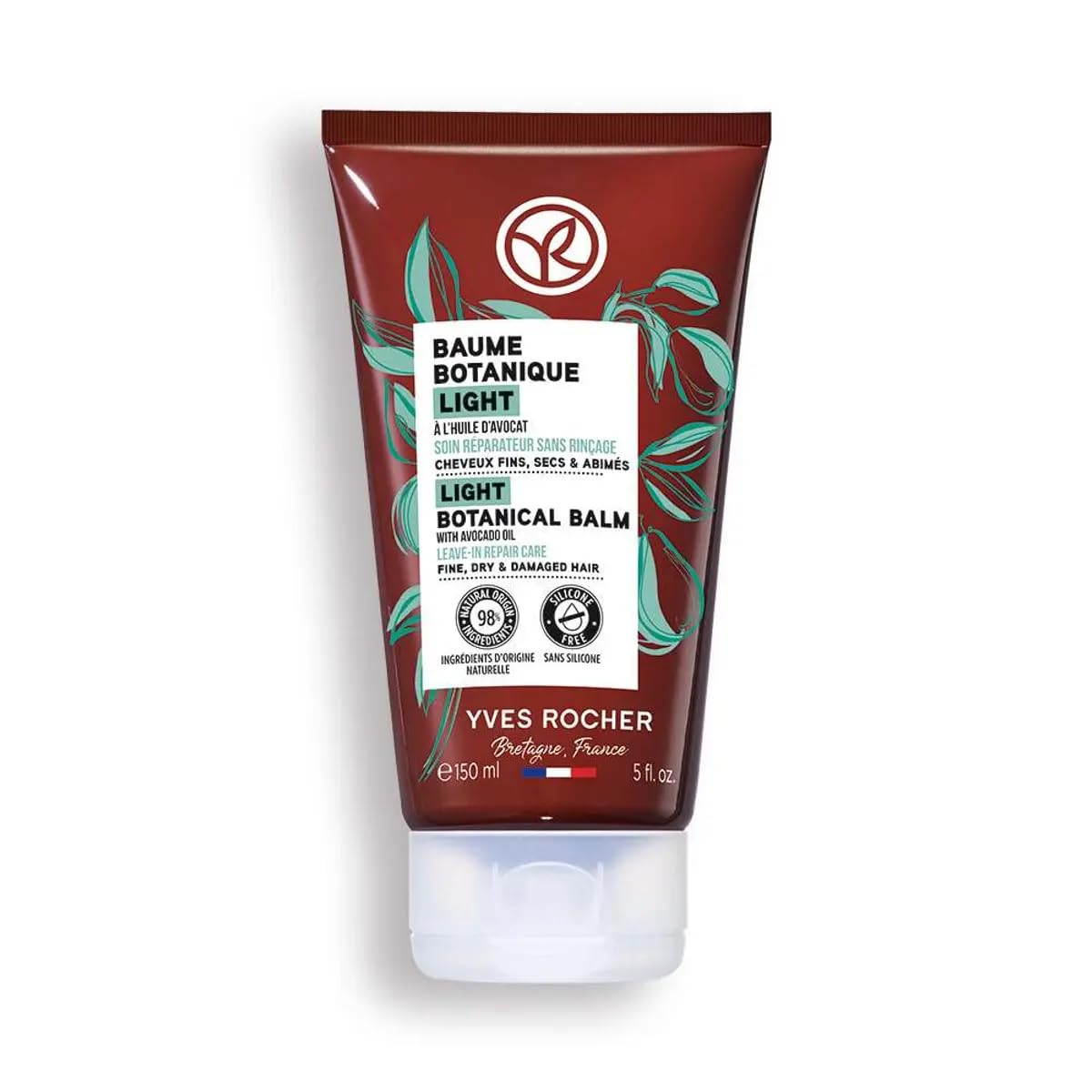 Yves Rocher Light Botanical Leave-in Balm Universal Care Avocado Oil Brittle Hair Deep Nourishment Restorative Formula Revitaliz
