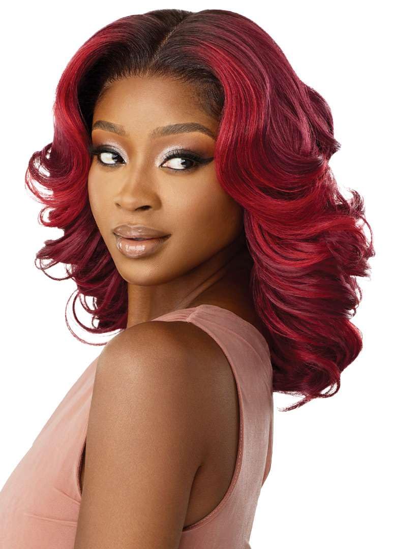 Outre - 5X5 Lace Closure Wig - Human Hair Blend - Body Wave 16'' (OFF BLACK 1B)