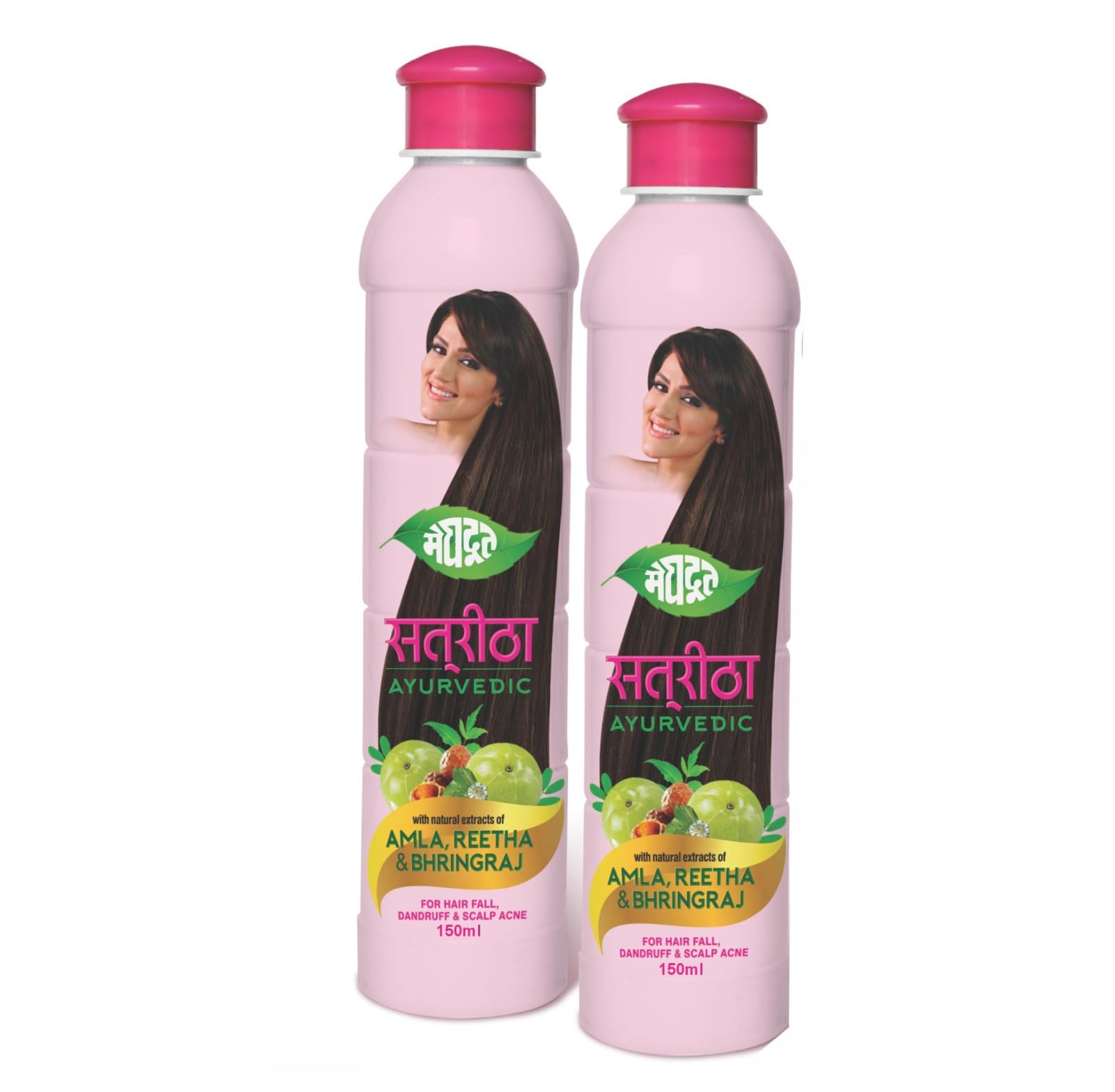 Meghdoot Ayurvedic Satreetha Shampoo Enriched With Natural Extracts Of Amla Reetha & Bhringraj For Hair Fall Control & Scalp Acn
