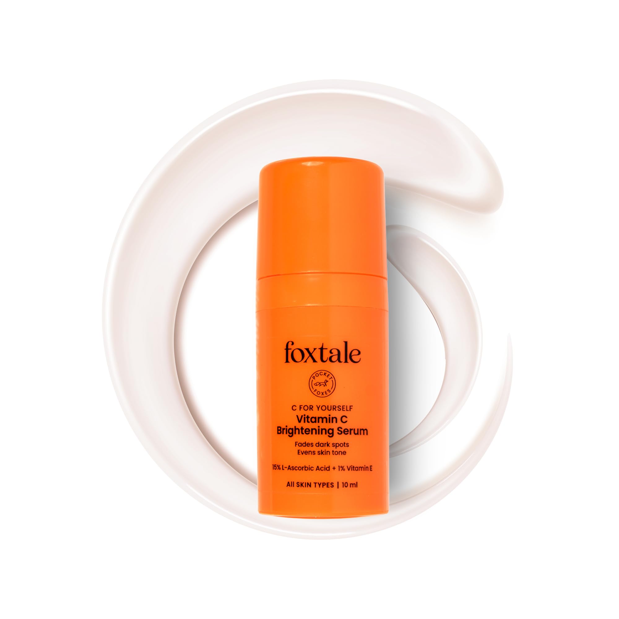 Foxtale 15% Vitamin C Face Serum For Glowing Skin | Pure L-Ascorbic Acid And Vitamin E | Brightening Serum For Dark Spots,Dull S