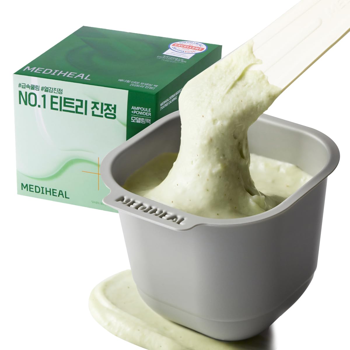 Mediheal Derma Modeling Pack (Teatree) - Rapid Cooling For Soothing Skin - Easy DIY Home Spa Kits, Hydrating Icy Jelly Mask For 