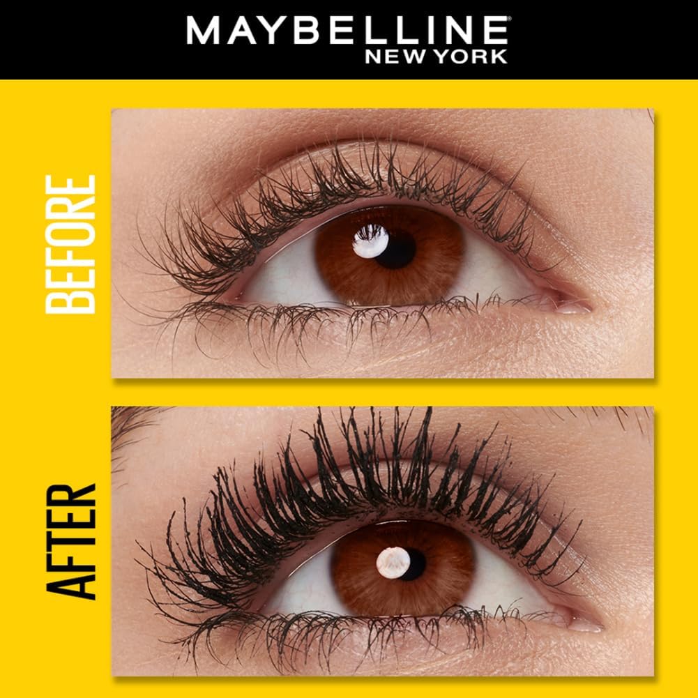 Maybelline Volum' Express Colossal Washable Mascara Makeup, Volumizing, Glam Black, 1 Count