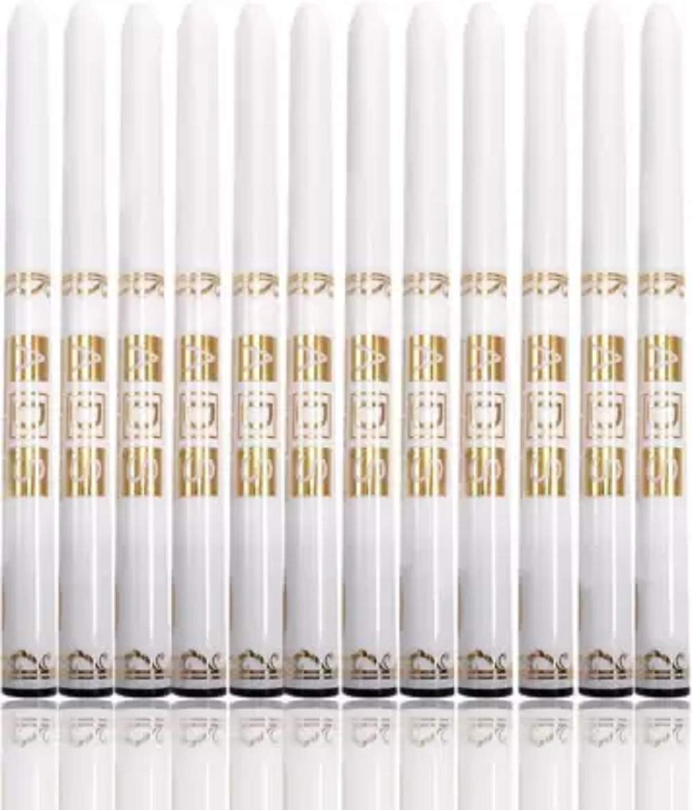 Ads Perfect Eyeliner Waterproof Free Liner & Rubber Band12Pcs Black 2.5 G (White)