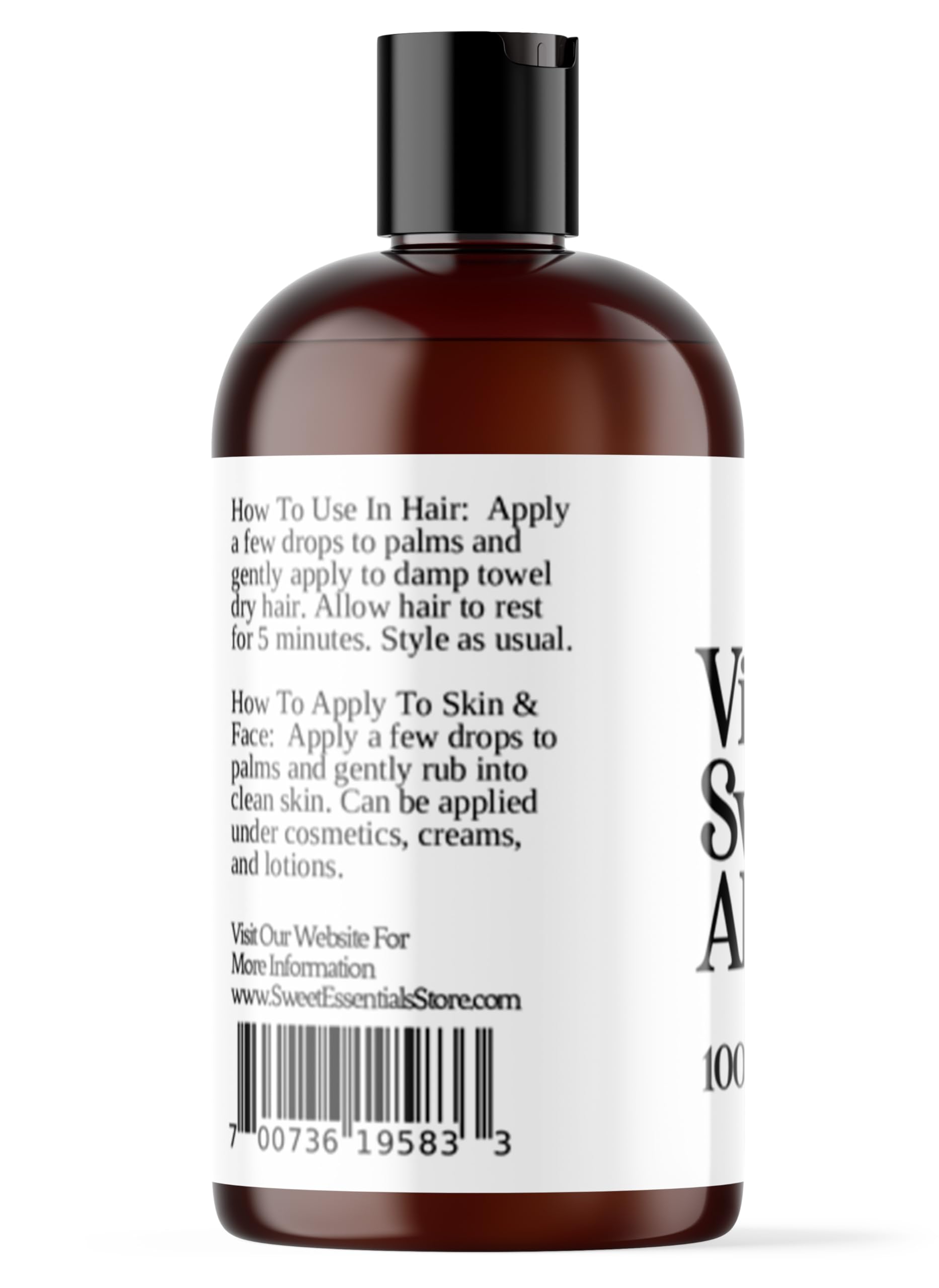Organic Unrefined Sweet Almond Oil | 4oz Imported From Italy | 100% Pure | Cold Pressed | Hexane Free | Natural Moisturizer |Gre
