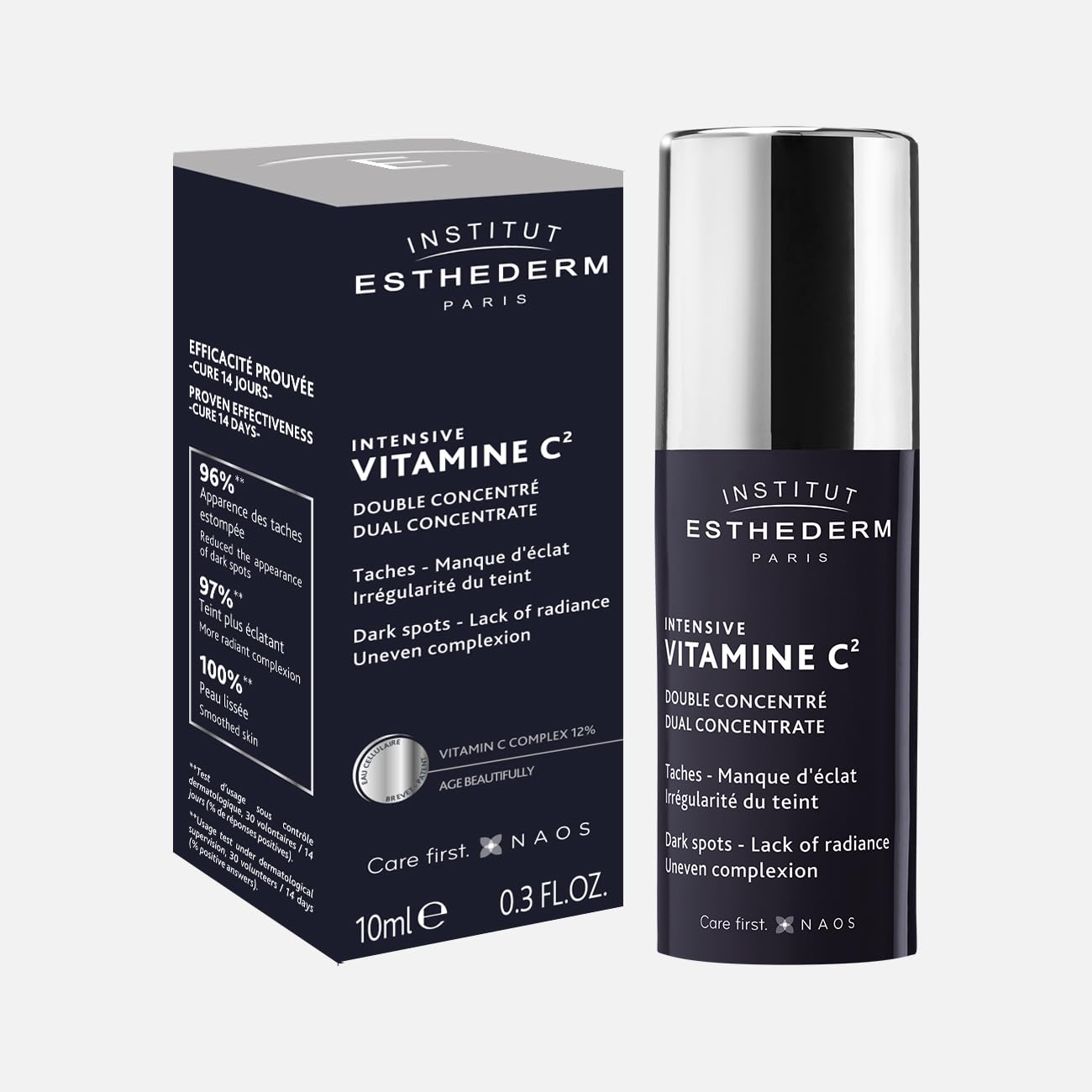 Institut Esthederm - Intensive Vitamine C Double Concentrate Serum - Facial serum - Reduce the apparence of dark spots - 10ml