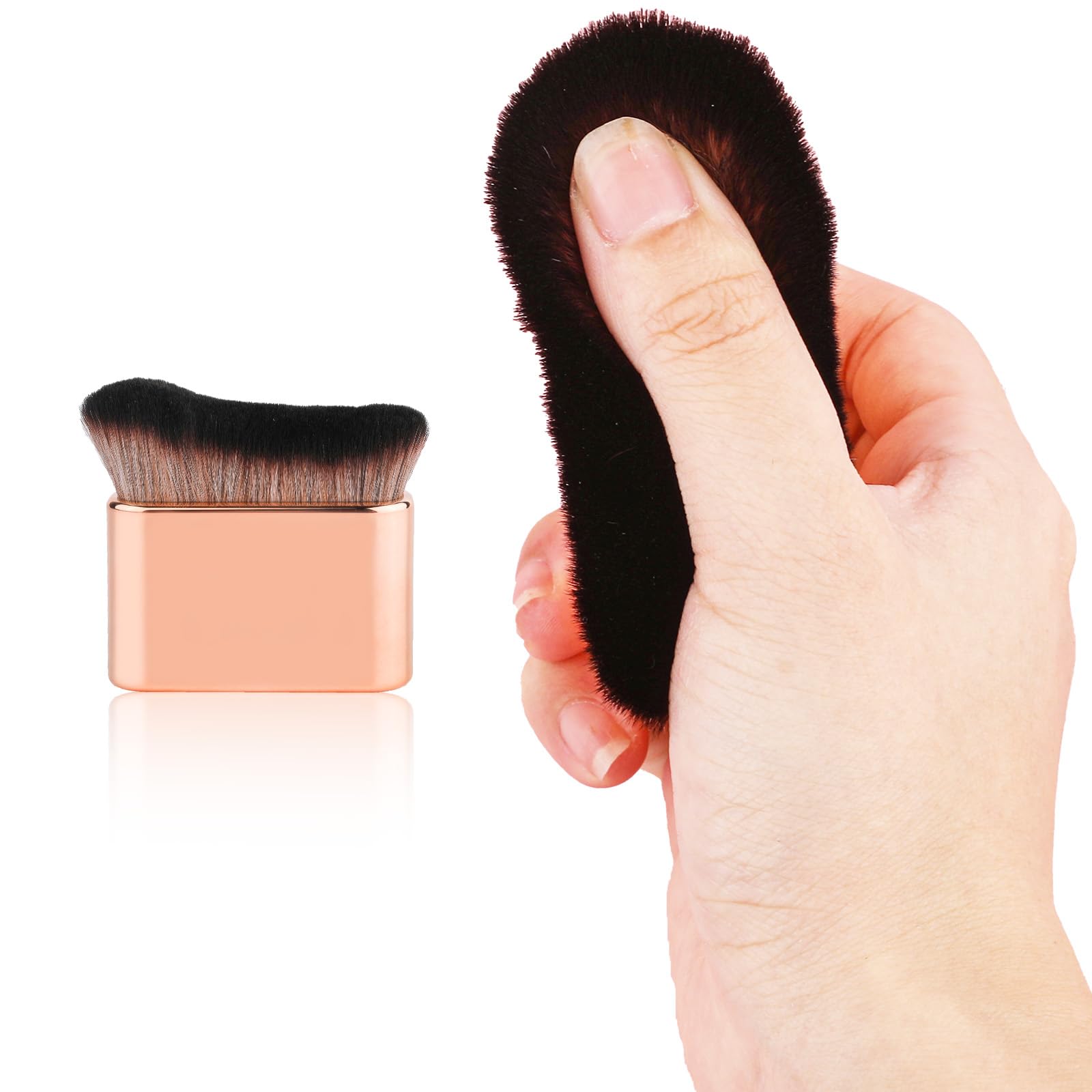 Self Tanning Brush, Self Tanner Brush Foundation Body Makeup Brushes Self Tan Brush For Face(Rose Gold)