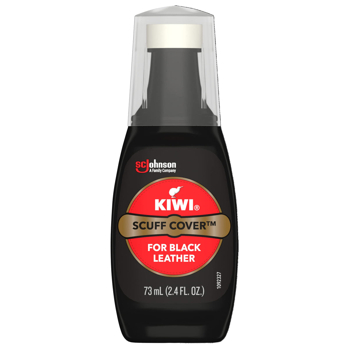 Kiwi Scuff Cover, Black, 2.4 Oz (1 Bottle With Sponge Applicator)