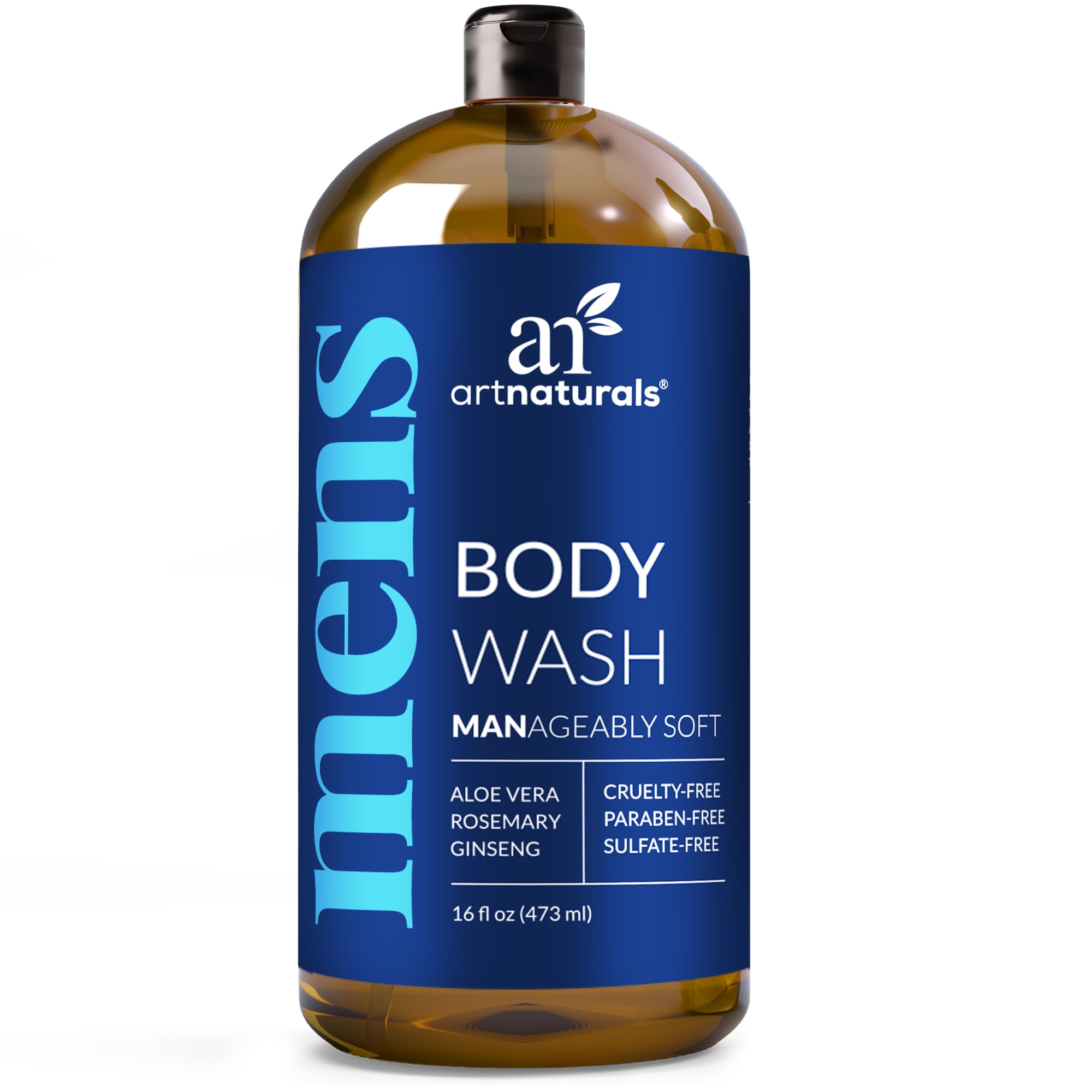 artnaturals Mens Fresh Body Wash- Natural Shower Gel that Cleanses, Refreshes, Deodorizes & Moisturizing (16 Fl Oz -Pack of 1)