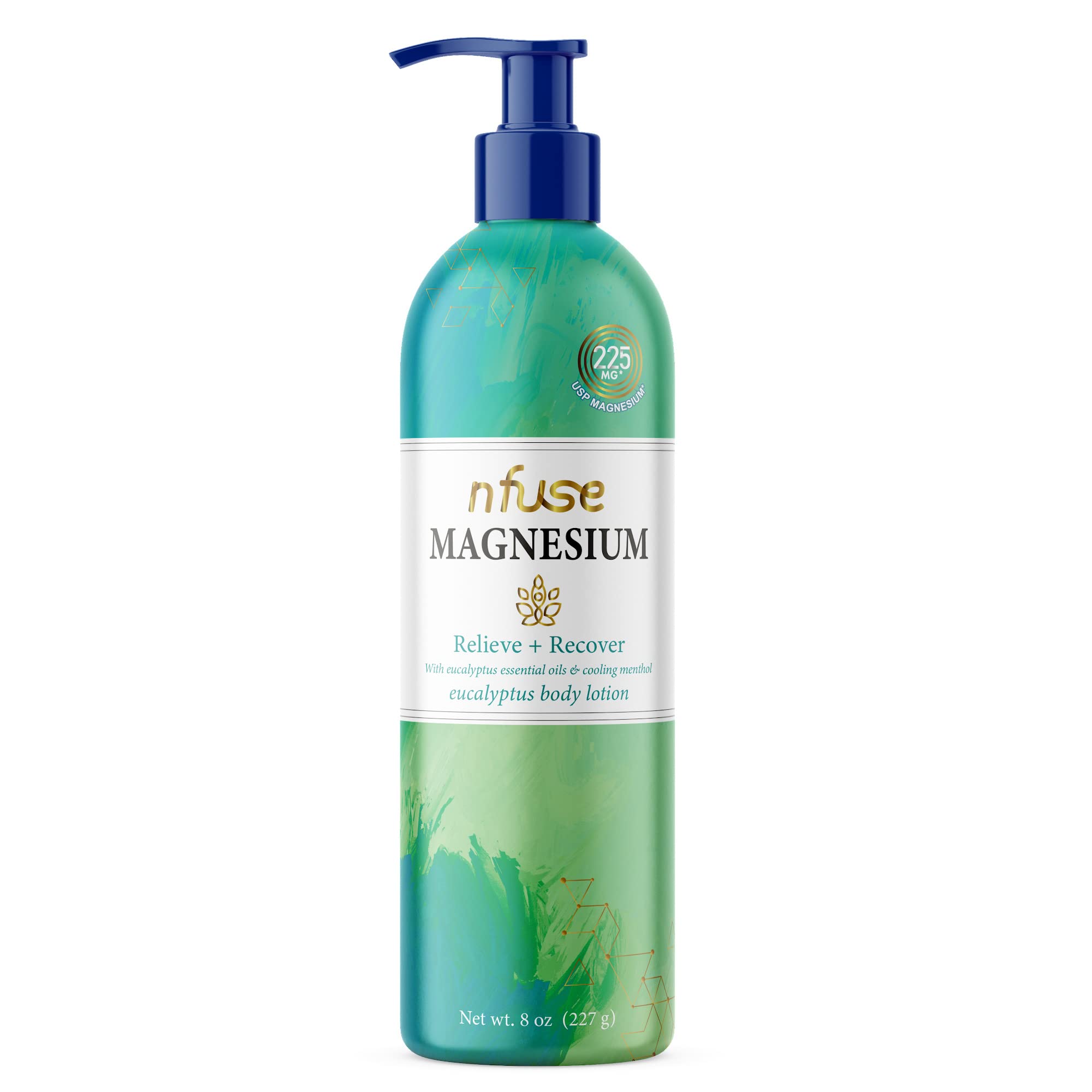 nfuse Magnesium Lotion | 100% Pure Magnesium Chloride USP Grade | Calming Magnesium with Eucalyptus Essential Oils and Menthol (