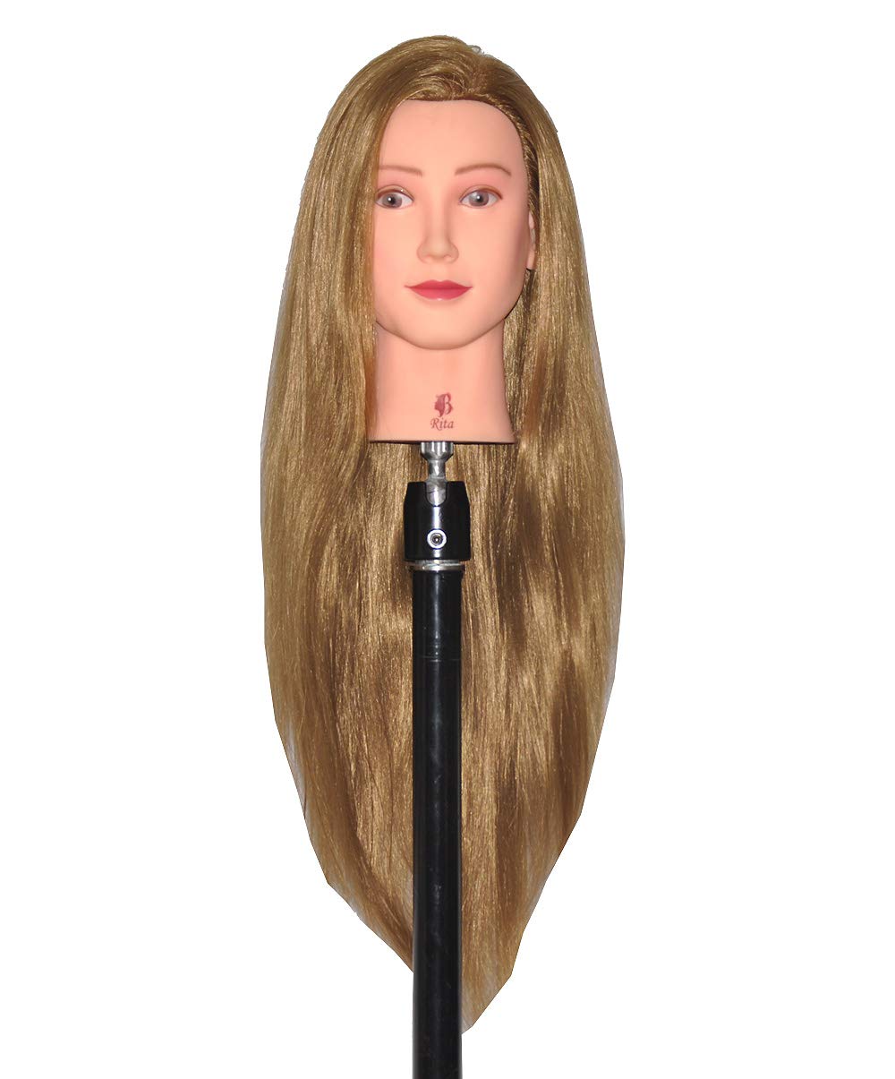 Bellrino 26-28'' Cosmetology Mannequin Manikin Training Head With Synthentic Fiber - Rita
