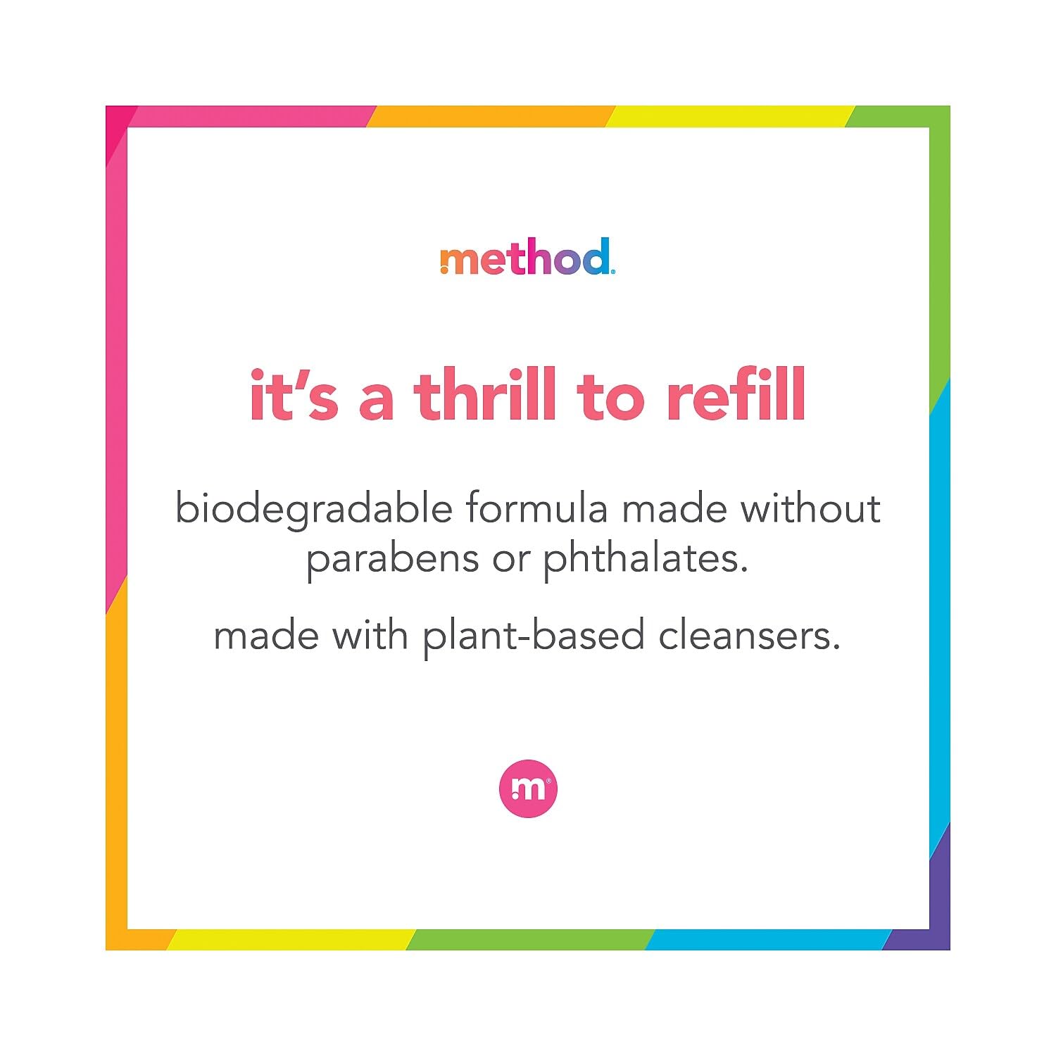 Method Foaming Hand Soap Refill, Waterfall, 34 Fl Oz, Plastic, Blue, Model 328107