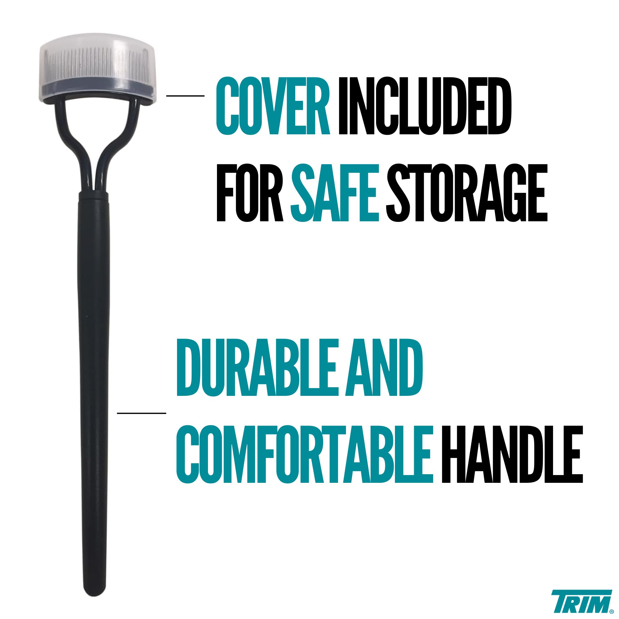 Trim Contour Lash Comb With Cover - Professional Eyelash Separator - Natural-Looking Defined Lashes - Metal Bristles - Curved De