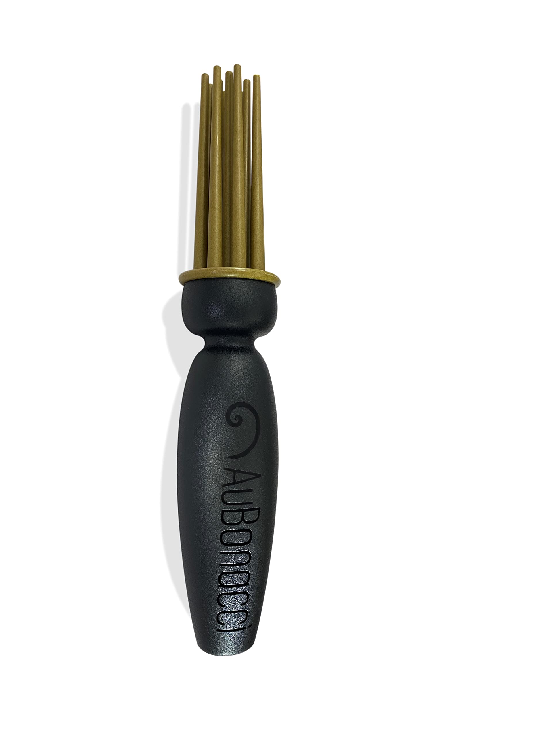 CURLYLIFE AuBonacci Styler for Curly Hair - Adds Volume & Direction, 1 Count, Black Handle with Gold Pins