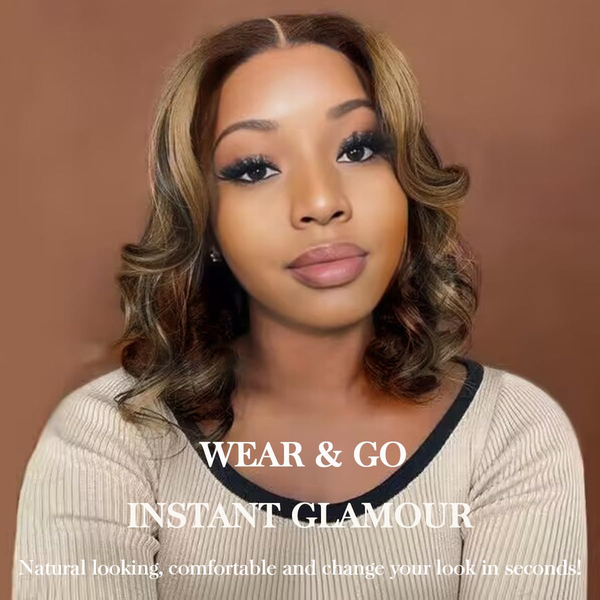 Recool Loose Body Bob Wig Highlight Blonde Short Body Wave Human Hair Wig For Black Women 5X6 Hd Glueless Lace Front Wigs Pre Pl