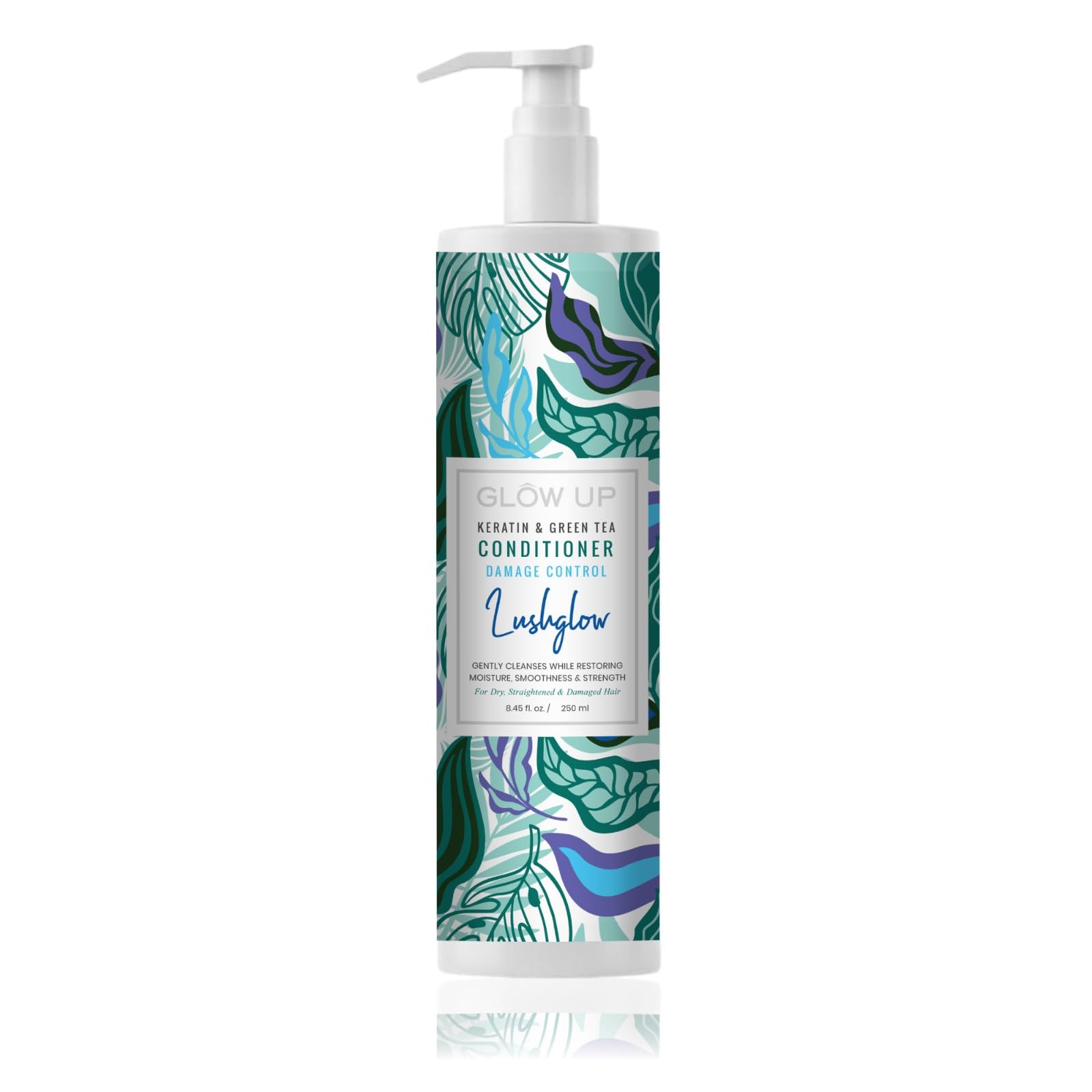 Lushglow Keratin & Green Tea Hair Conditioner For Smooth And Nourished Hair, Frizz Control Conditioner For Dry And Damaged Hair,