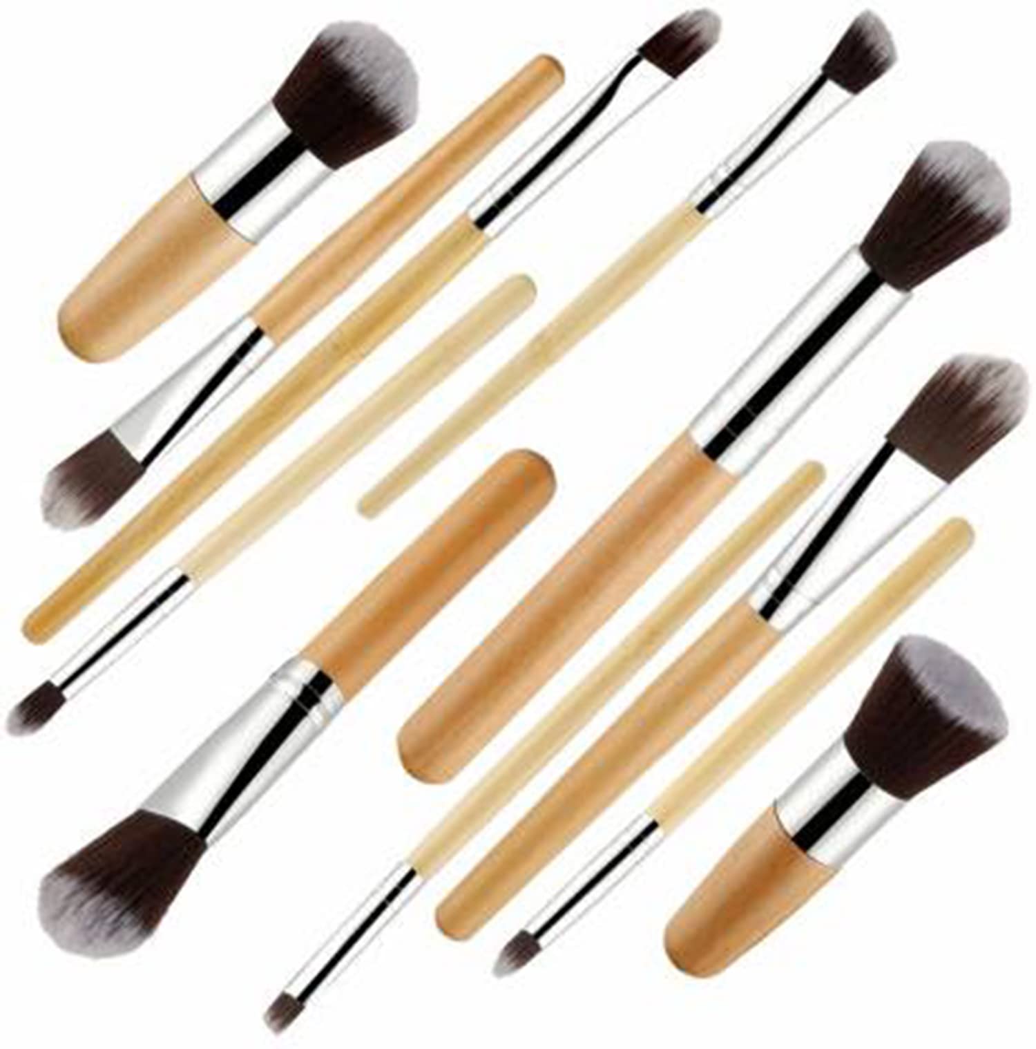 Clubcomfort Beauty Professional Makeup Brushes Set  11 Pc Wooden Handle Cosmetic Foundation Make Up Kit Beauty Blending For Pow